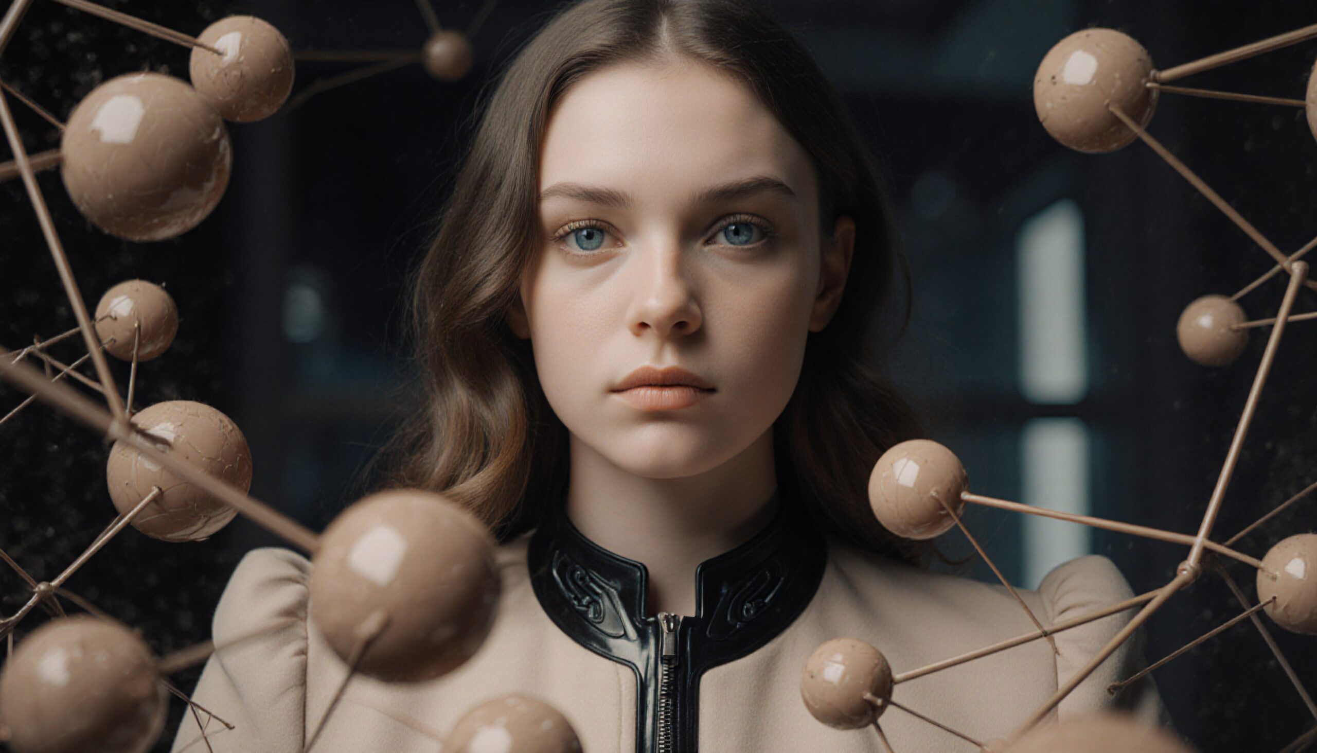 Molecular Portrait of Young Woman