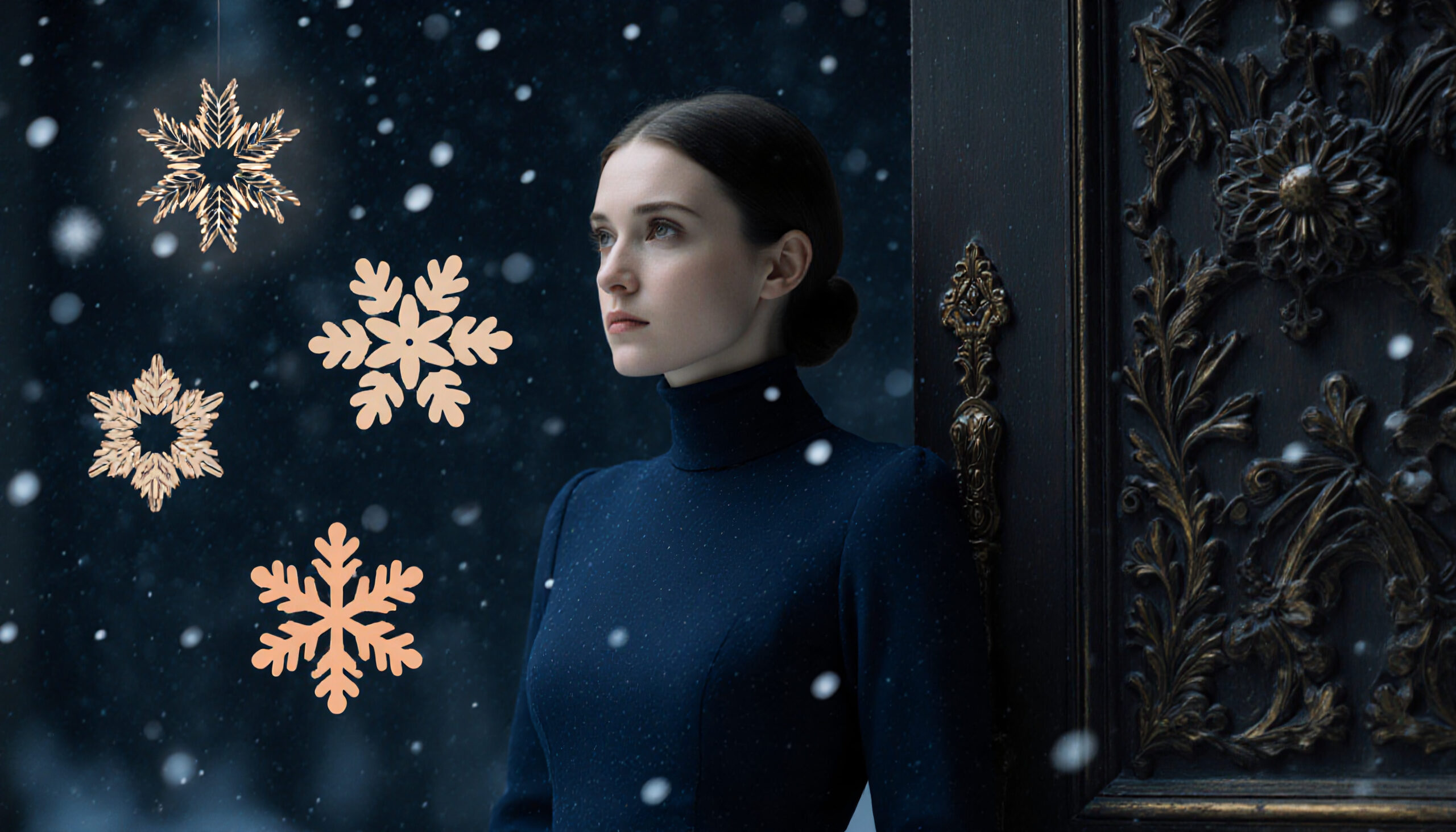 Winter Whispers Serene Reflection