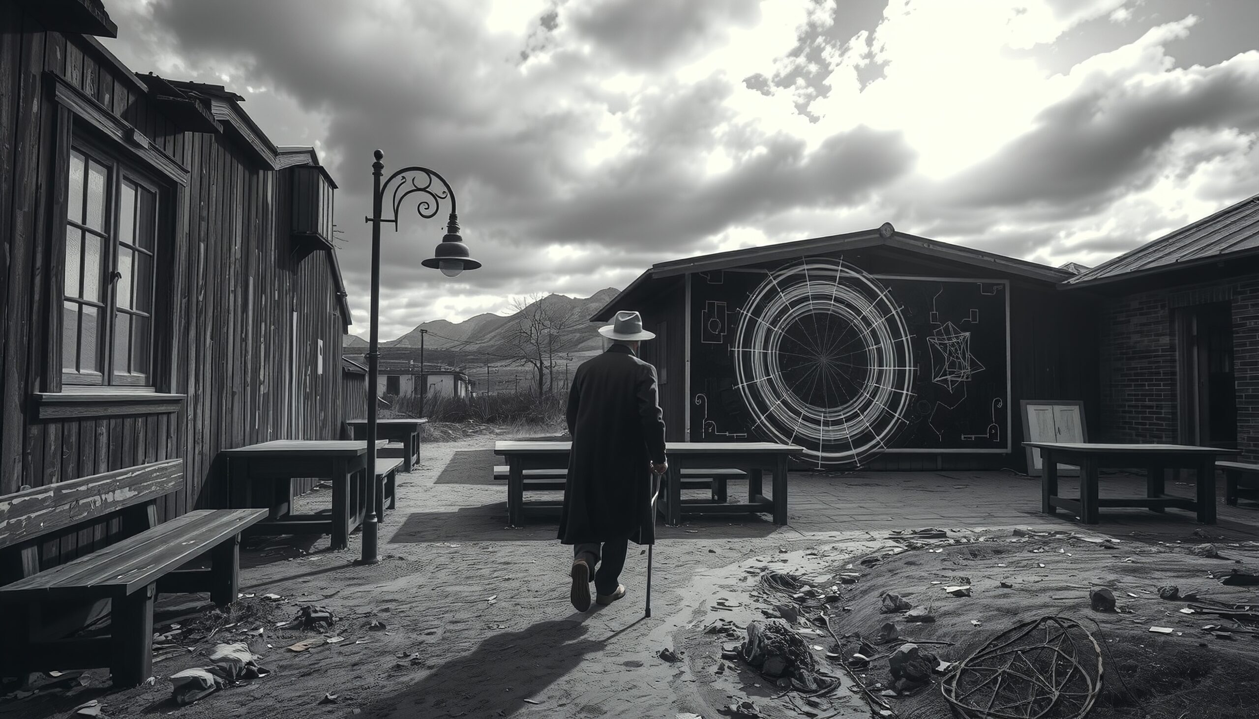 Mysterious Courtyard and Geometric Design