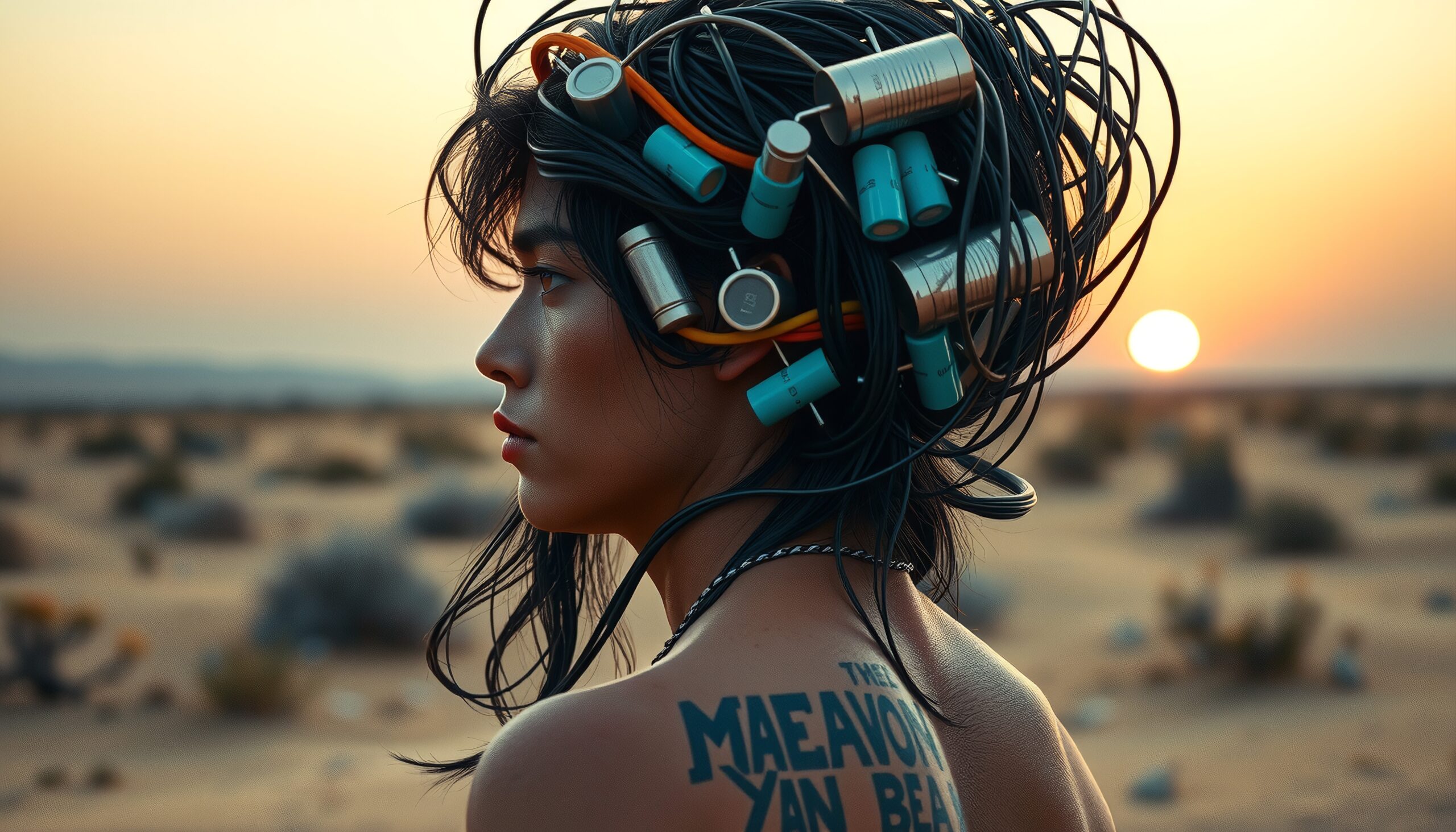 Industrial Fashion in Desert Sunset