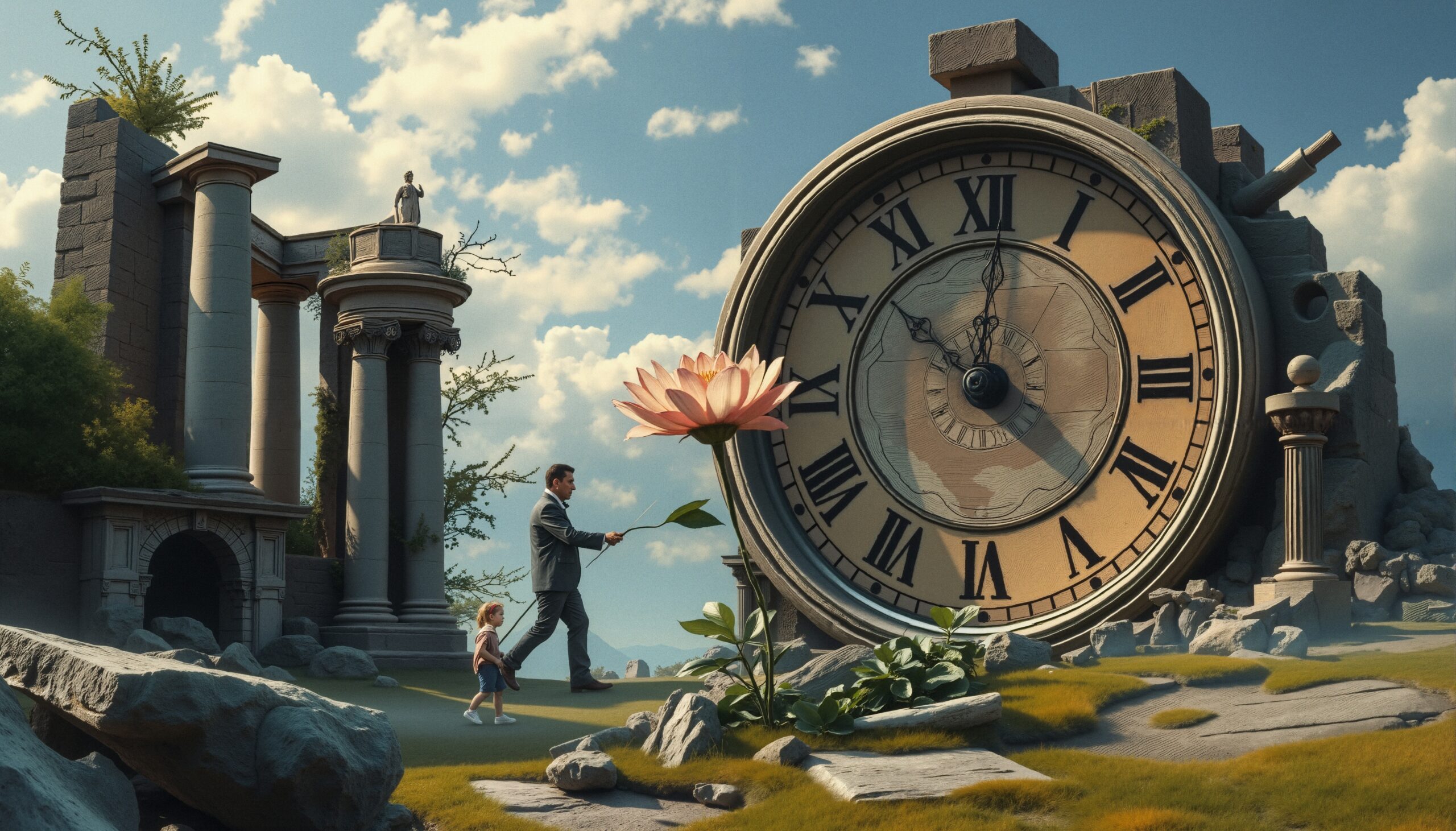 Timeless Walk Among Ruins