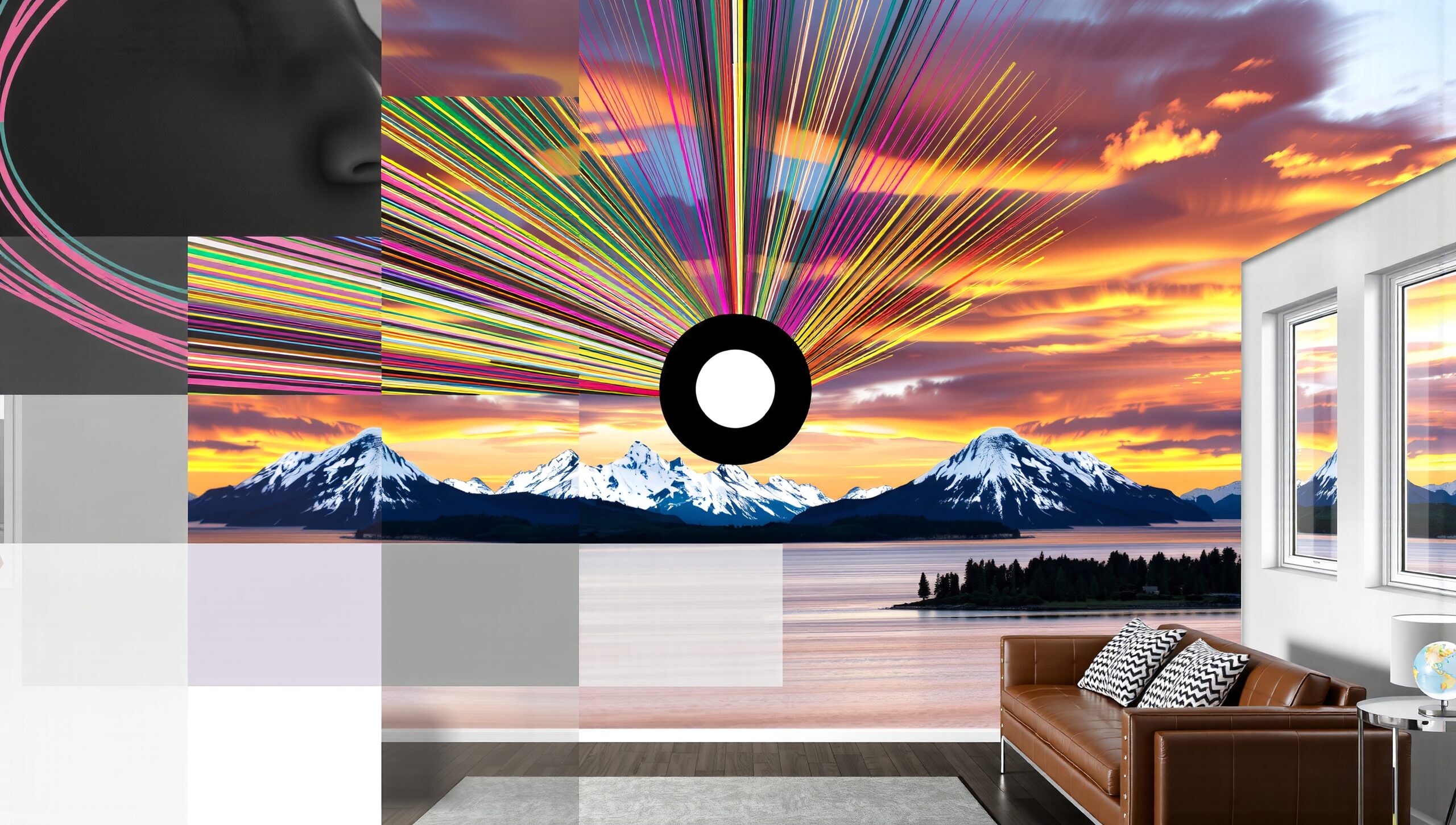 Vibrant Abstract Art Room Decor