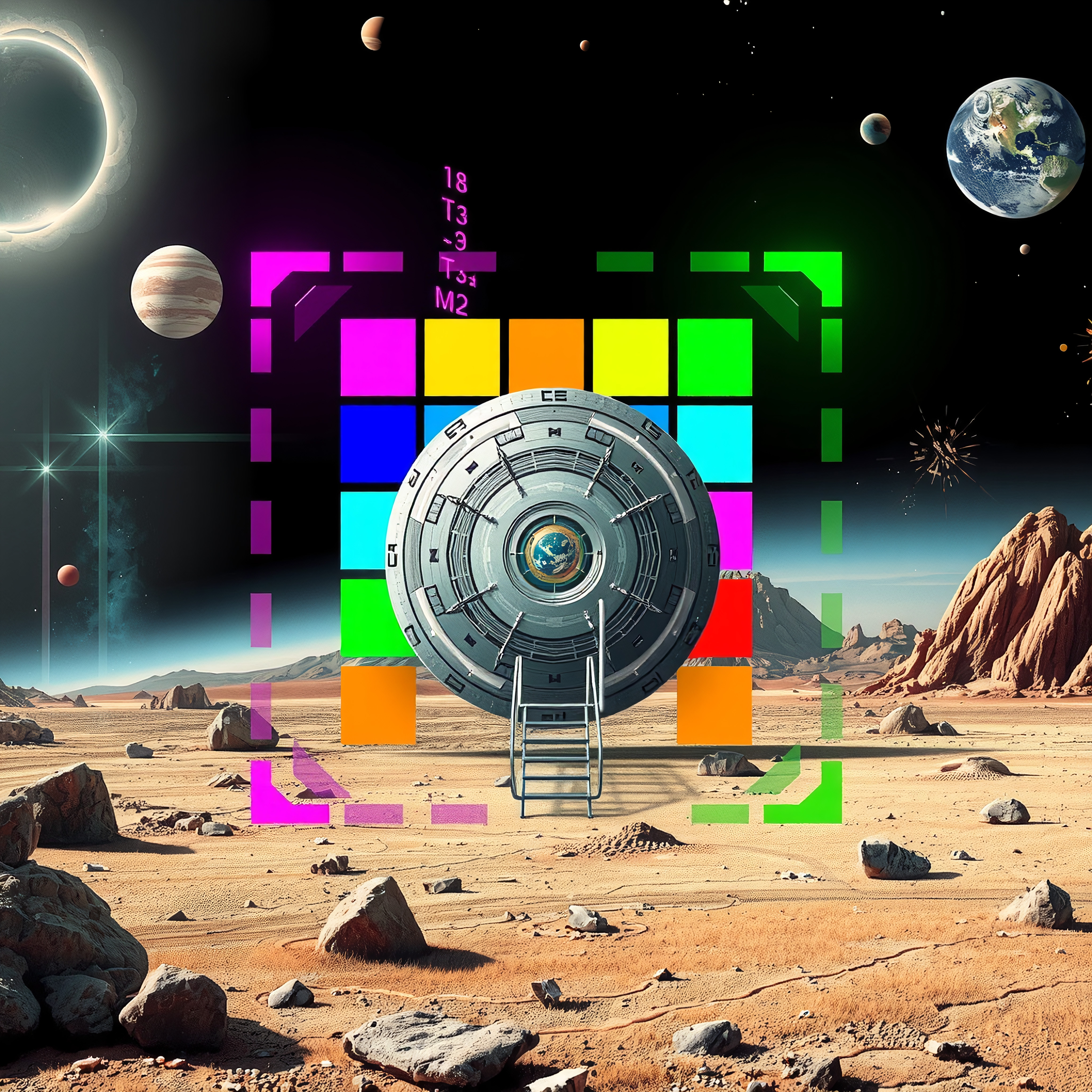 Colorful Cosmic Gateway Landscape