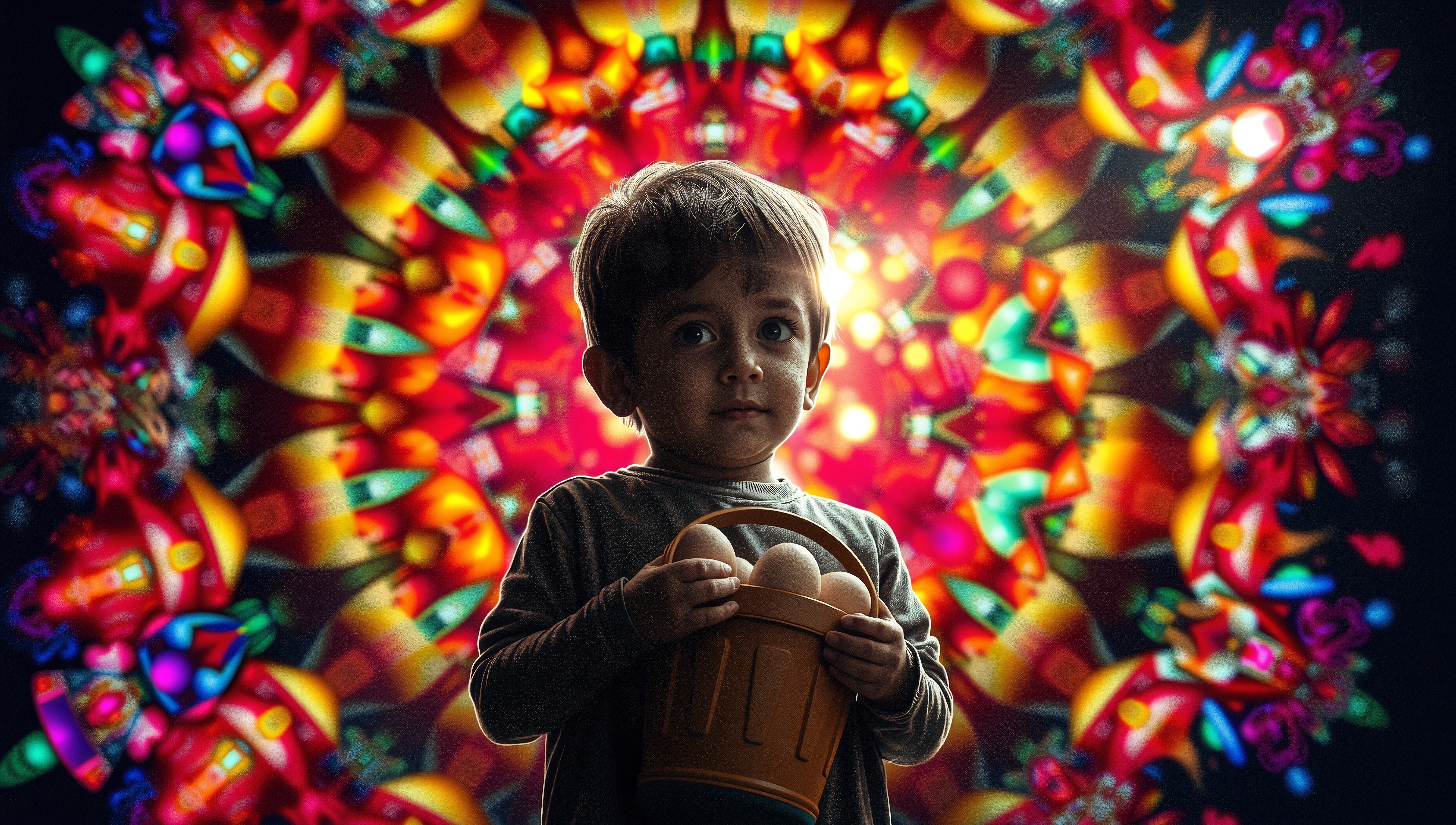 Child Holding Easter Basket