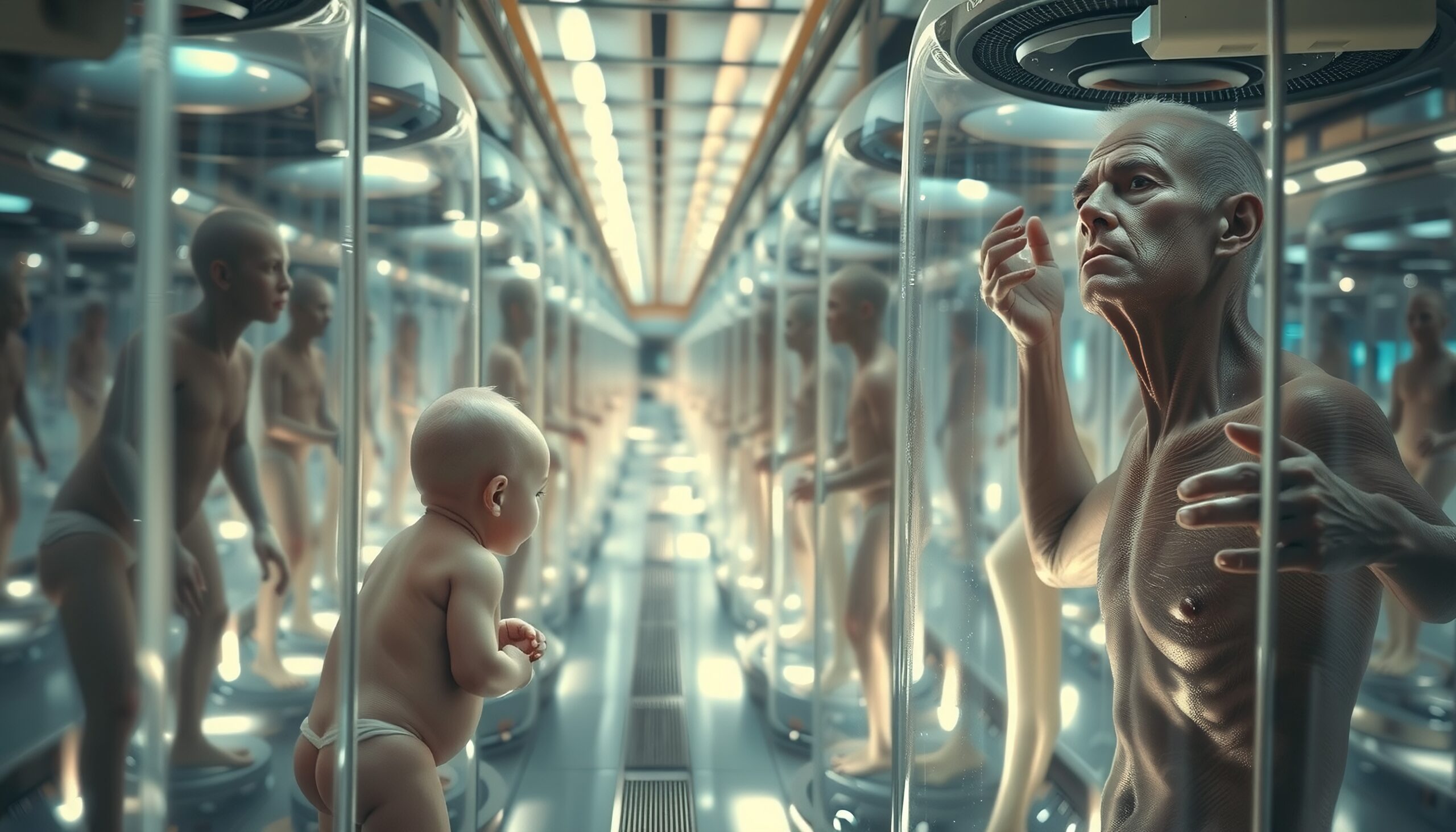 Futuristic Cloning Lab Encounter