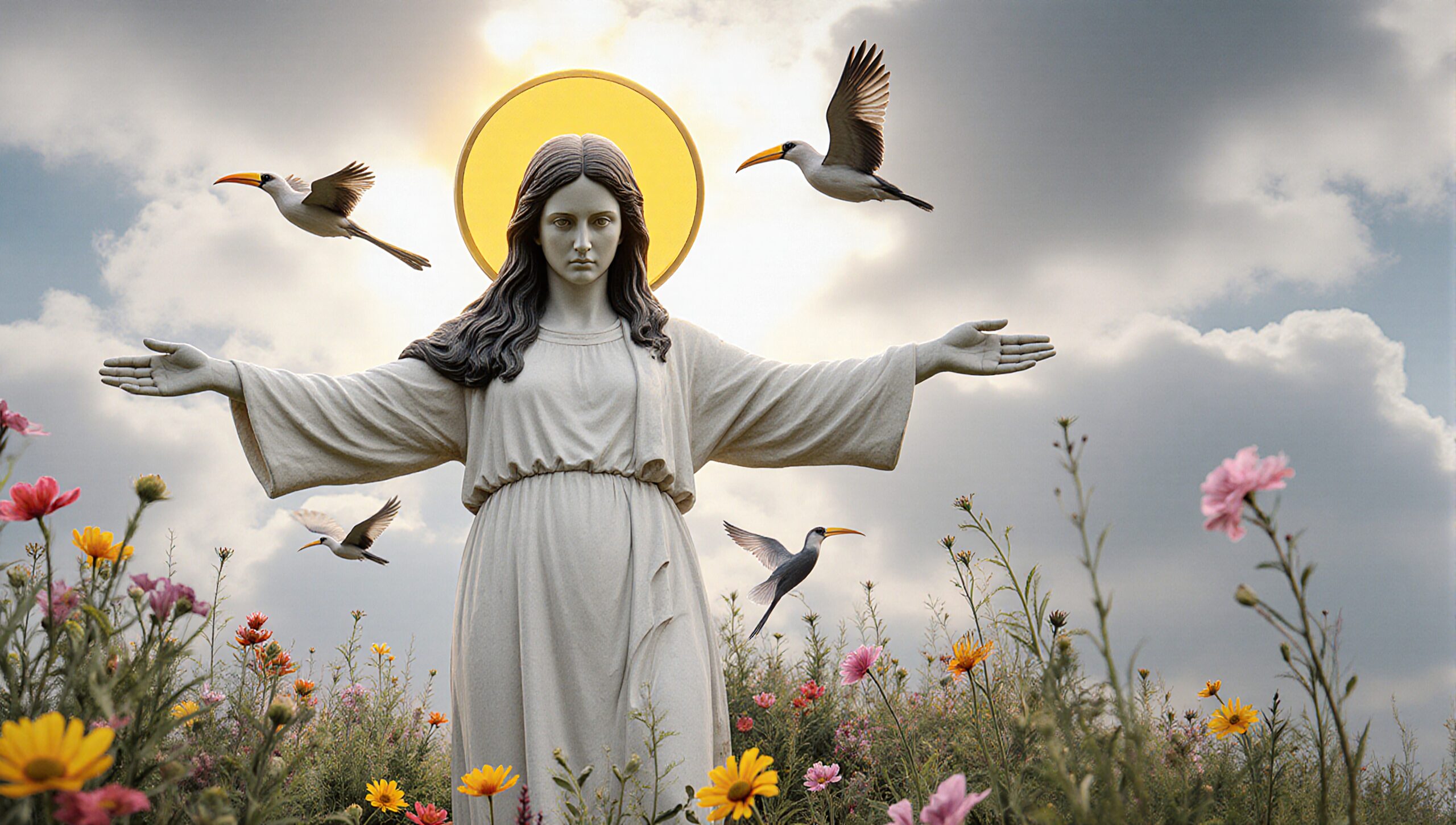 Divine Harmony in Nature Scene