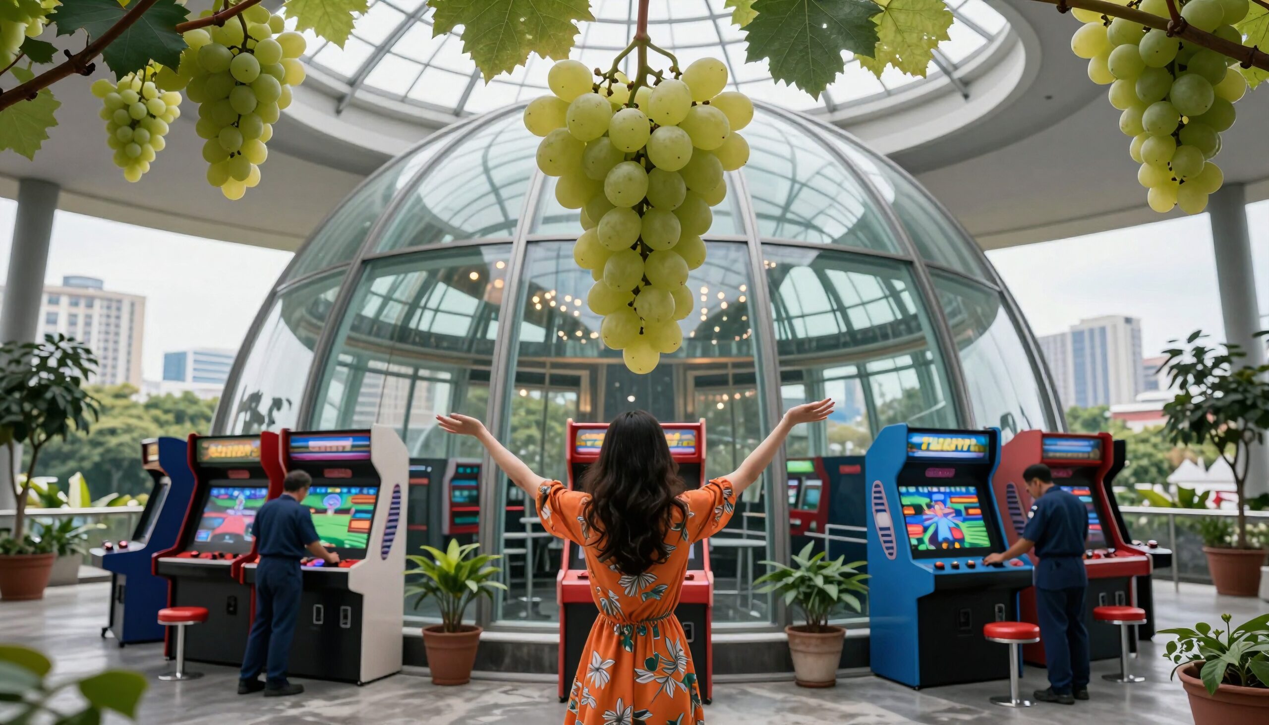 Grapes and Arcades Under Dome