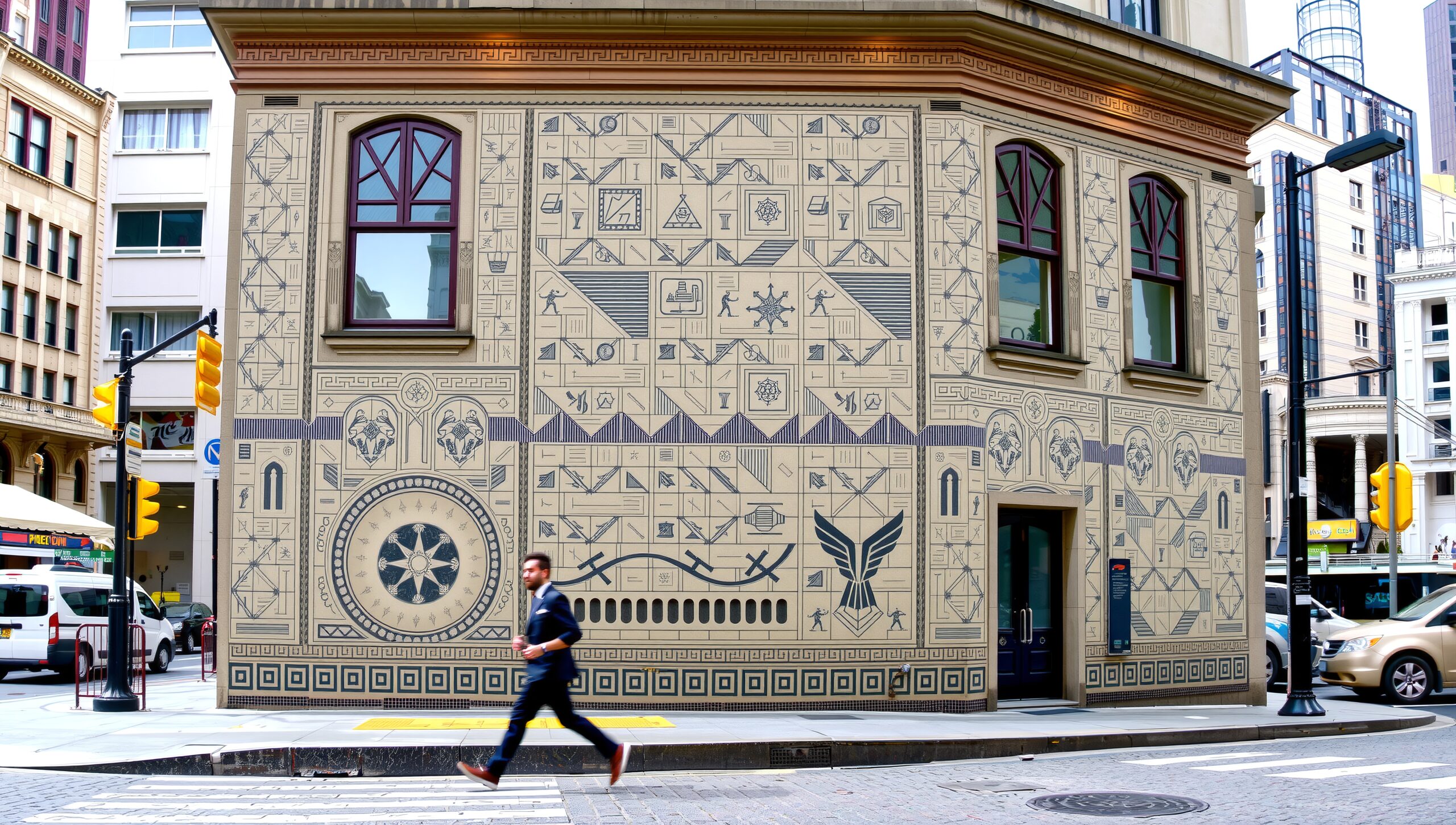 Intricate Urban Mural and Architecture
