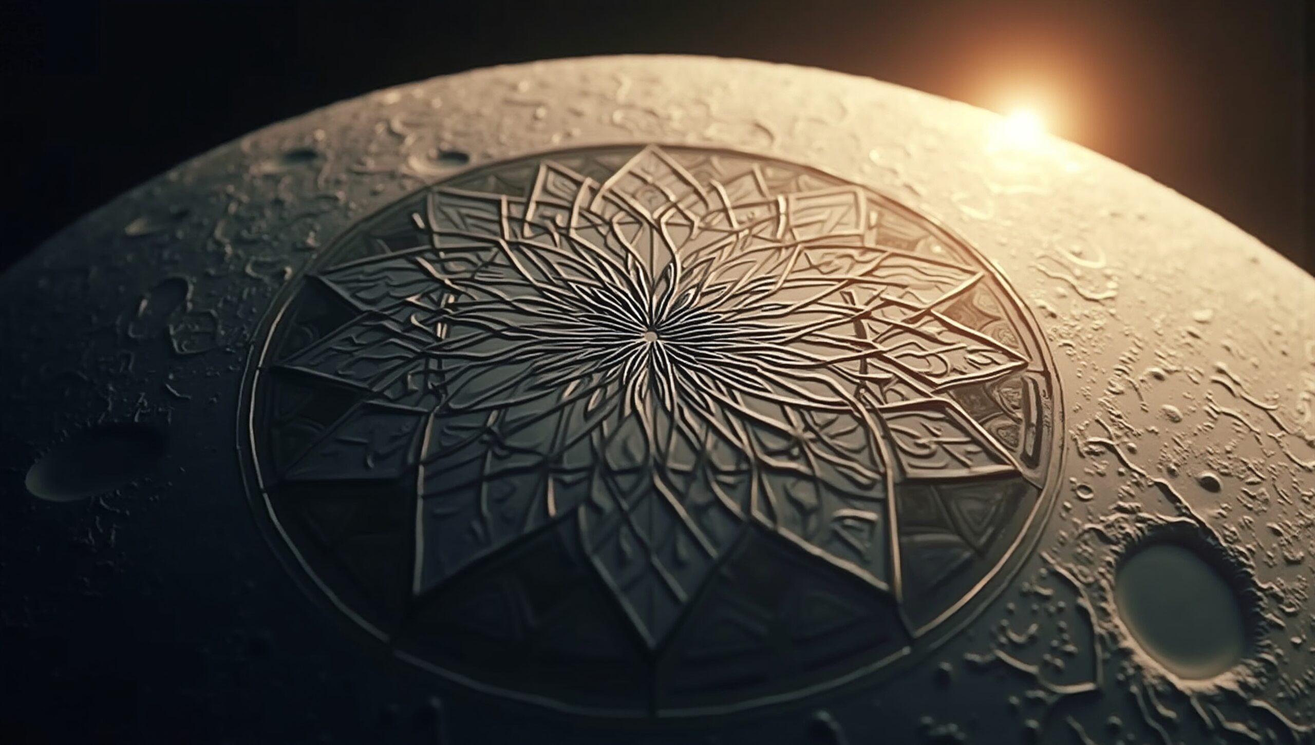 Celestial Body with Mandala Pattern