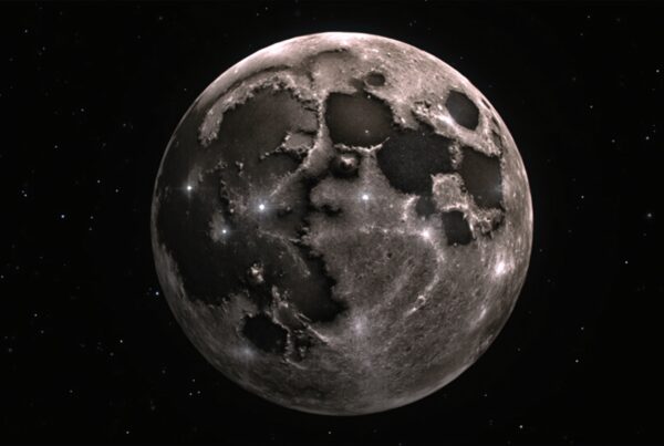 Detailed view of Earth's Moon, featuring craters and celestial b