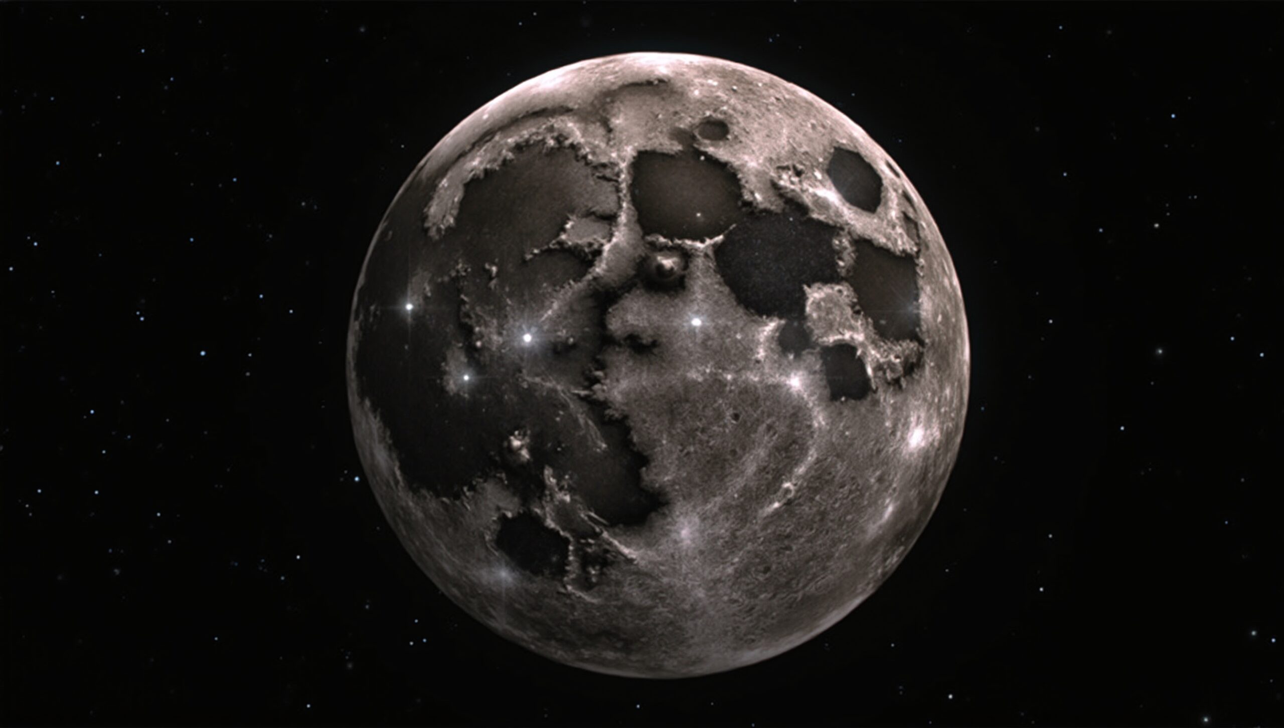 Earth’s Moon Featuring Craters