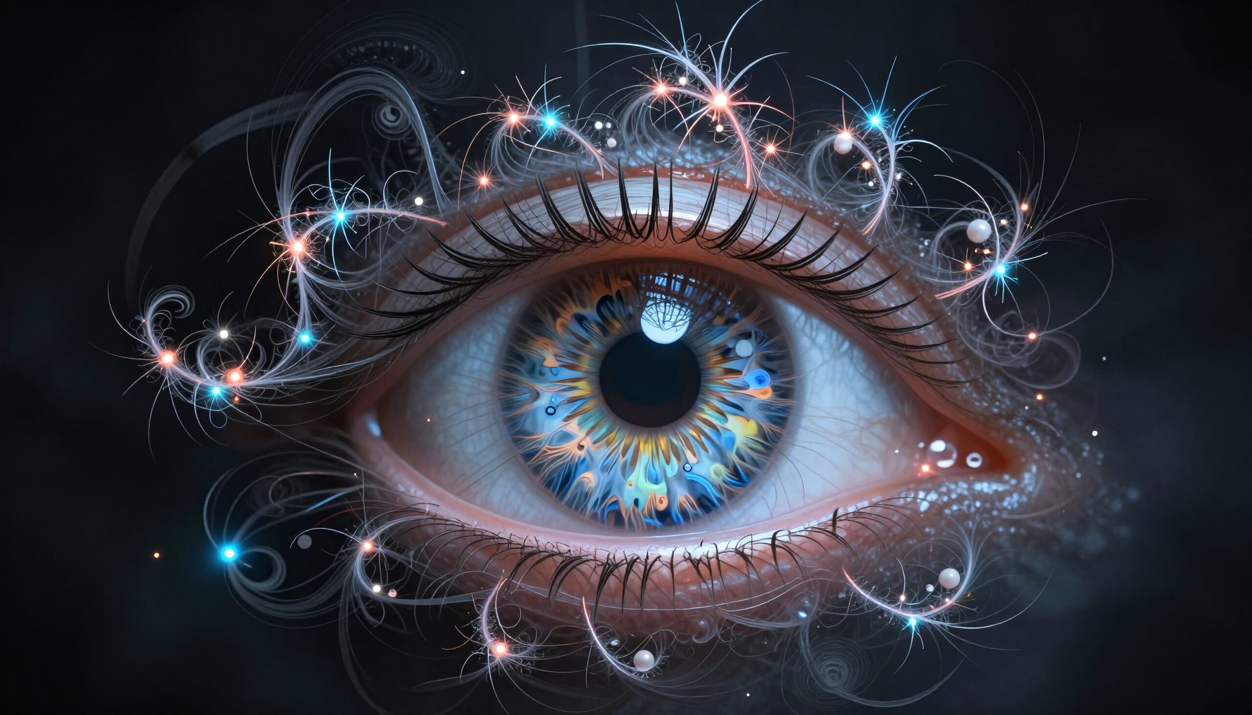 Cosmic Eye with Mystical Swirls