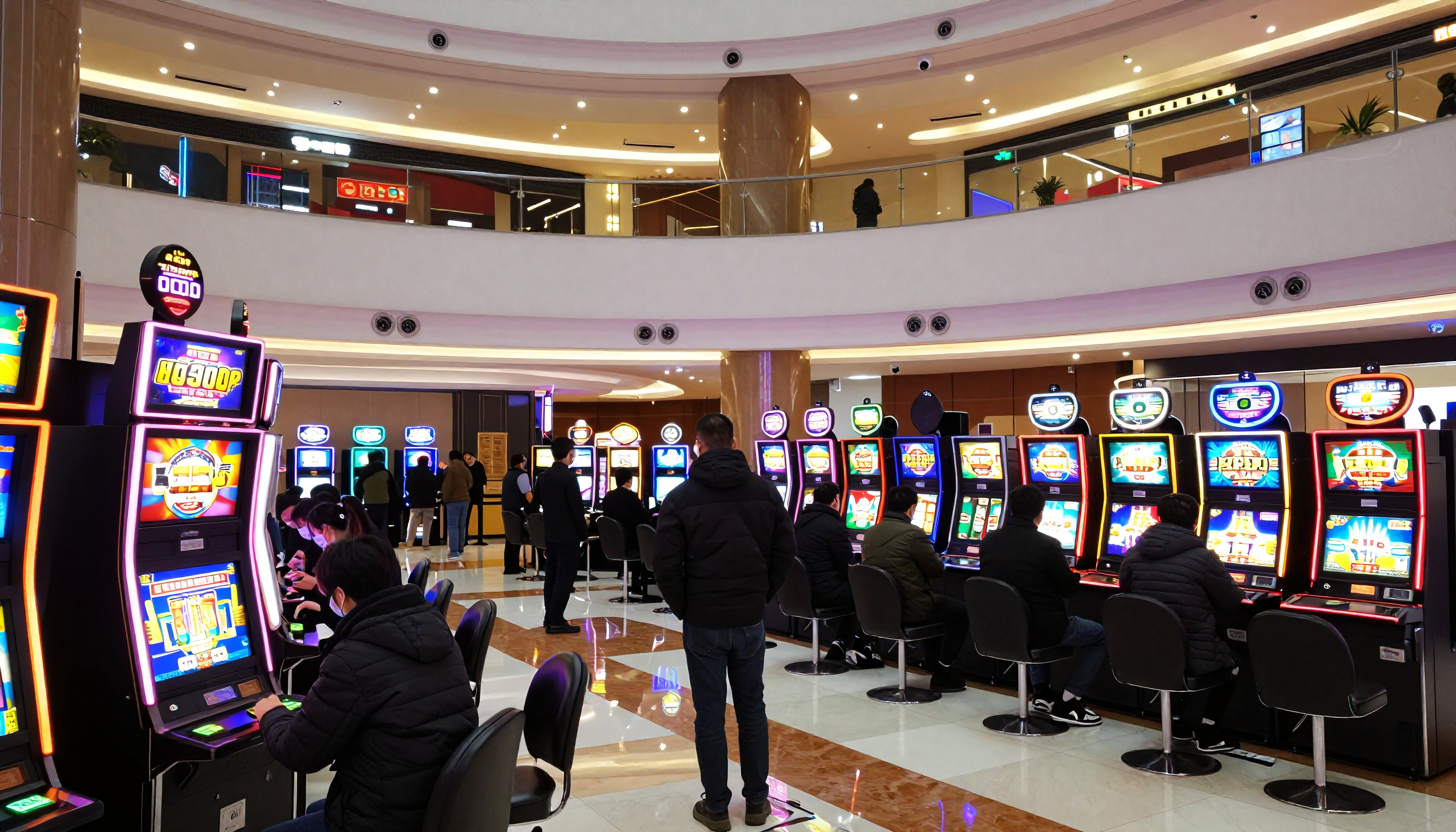 Gambling Arcade in Multi-Level Mall