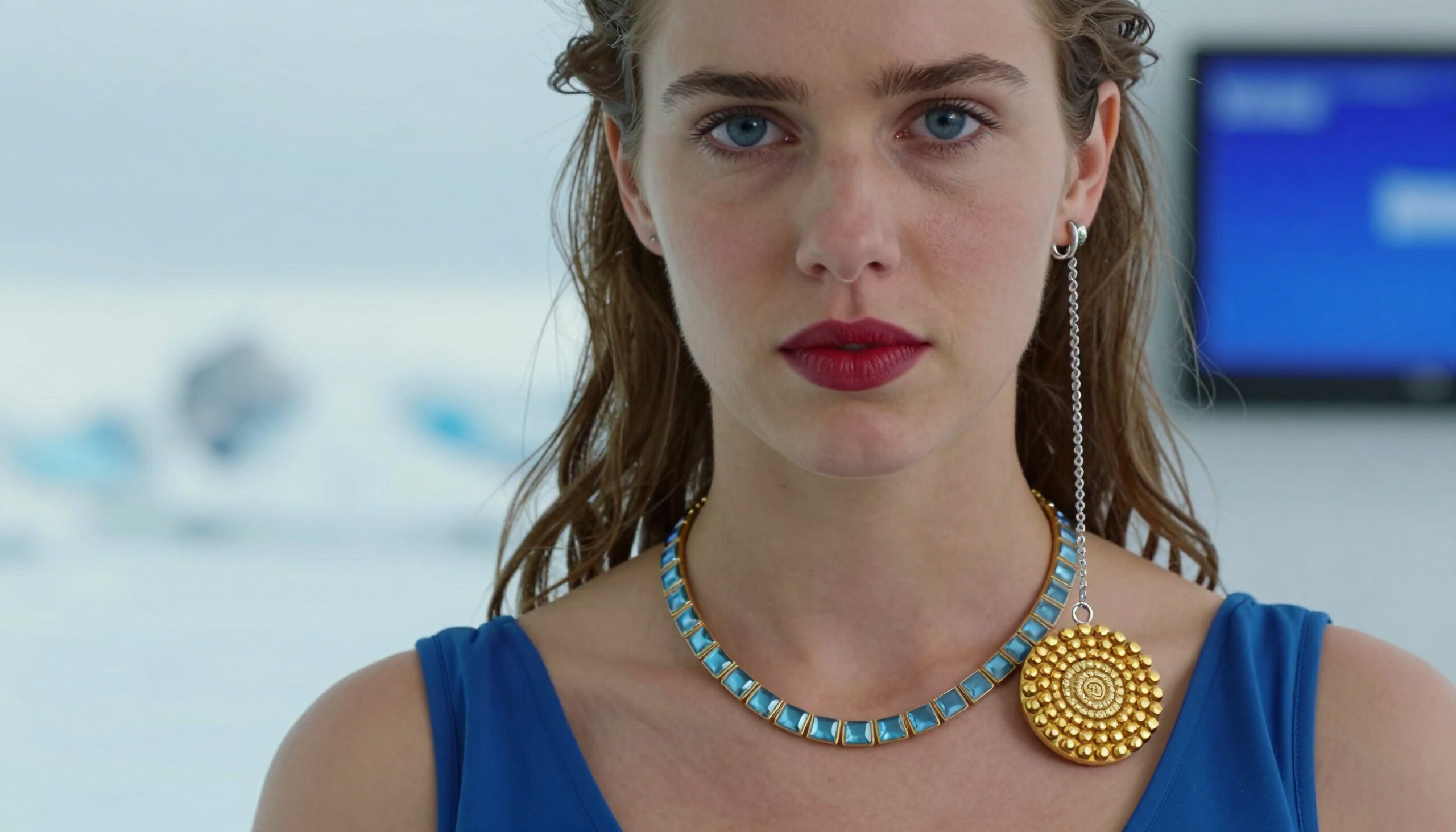 Ice Queen With Gold Necklace