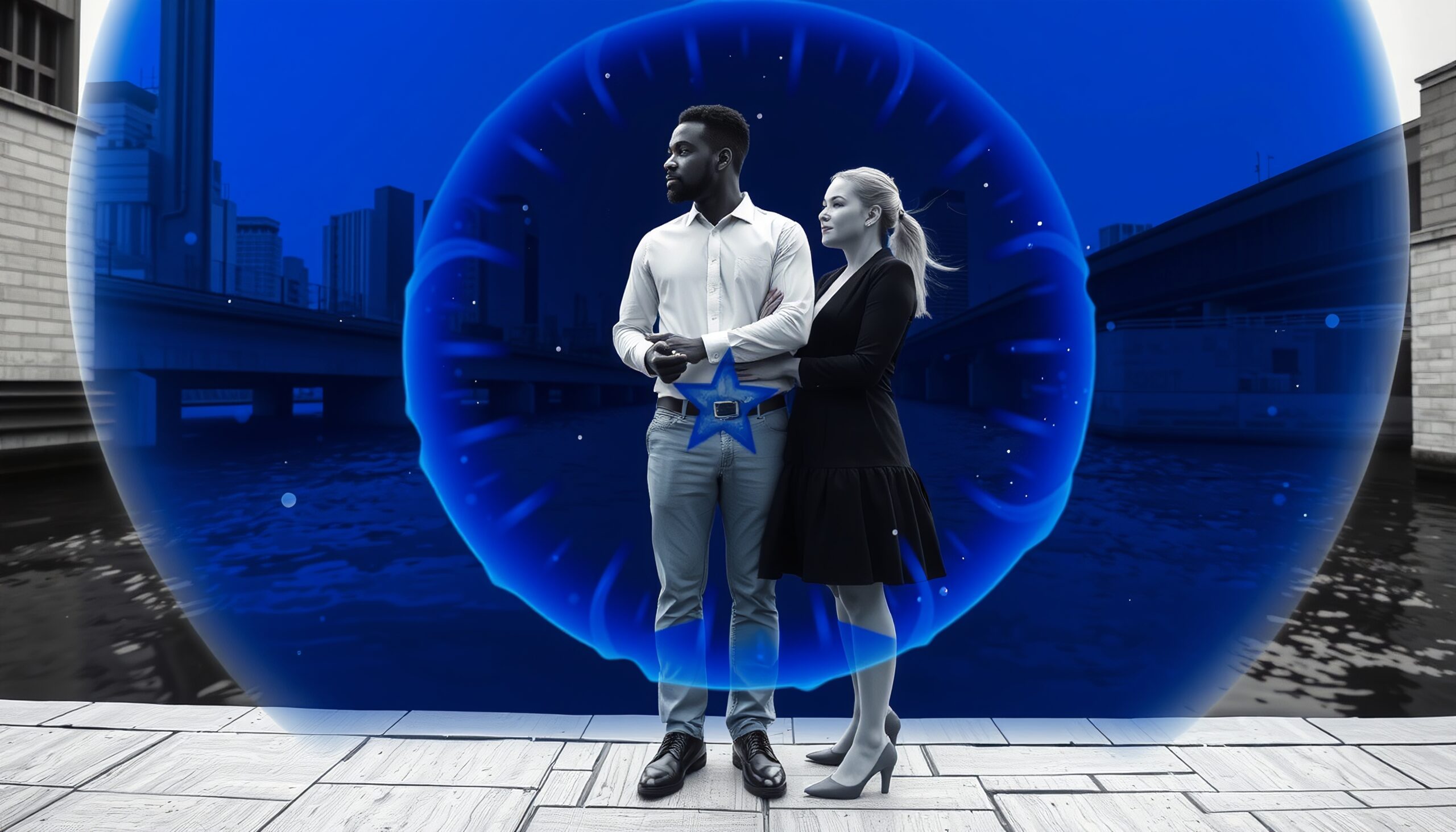 Urban Couple in Magical Sphere