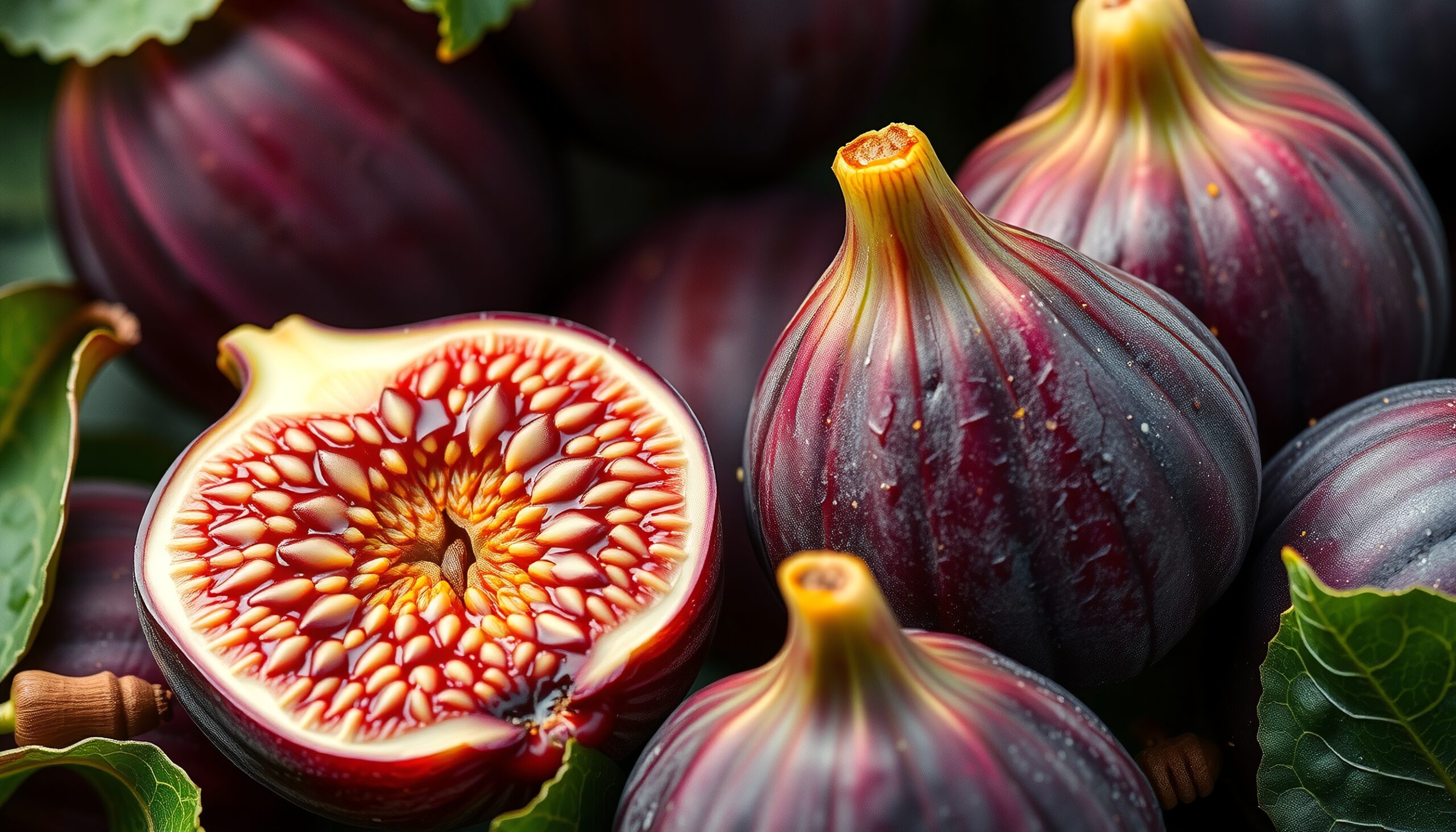 Fresh Figs and Halved View