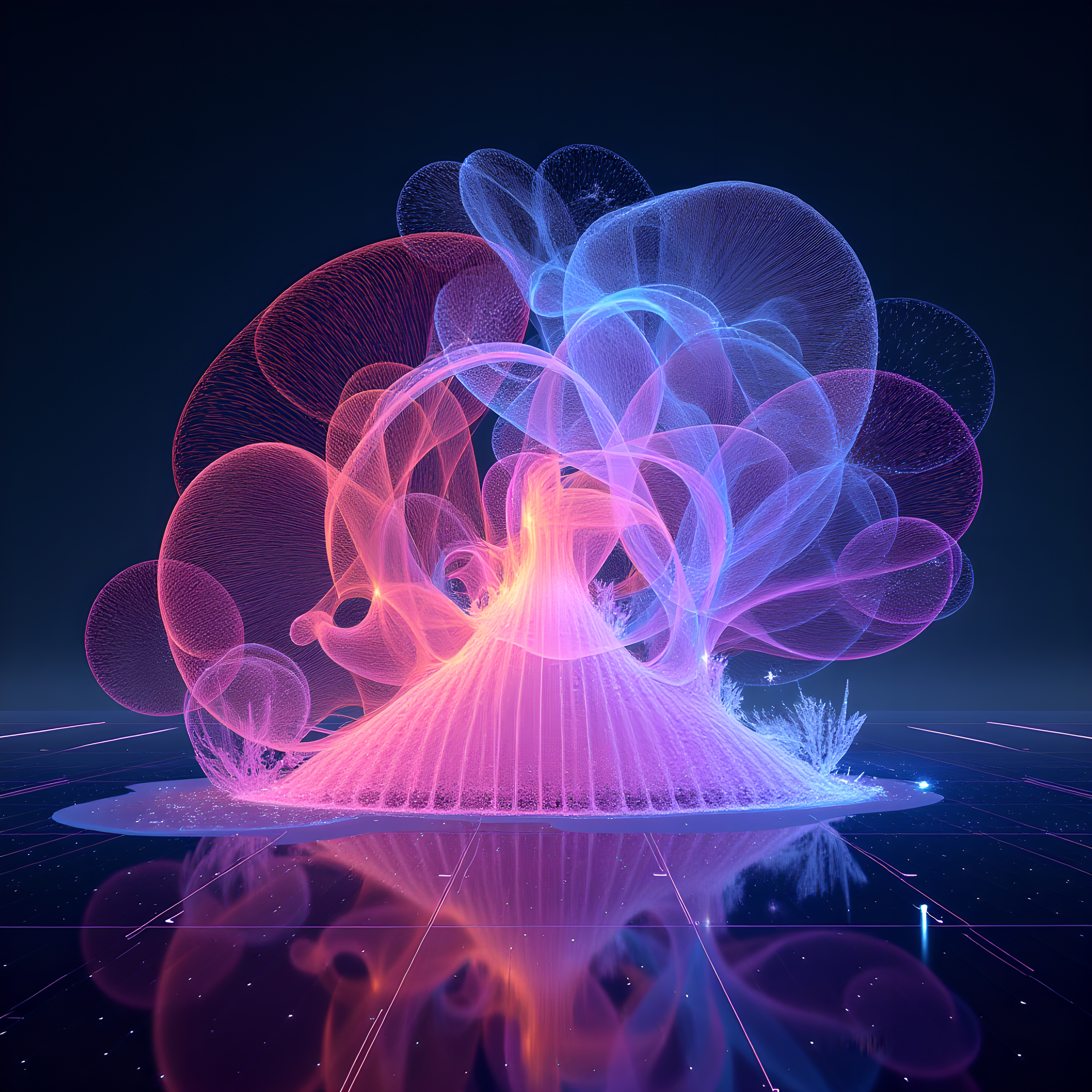 Abstract Futuristic Digital Sculpture
