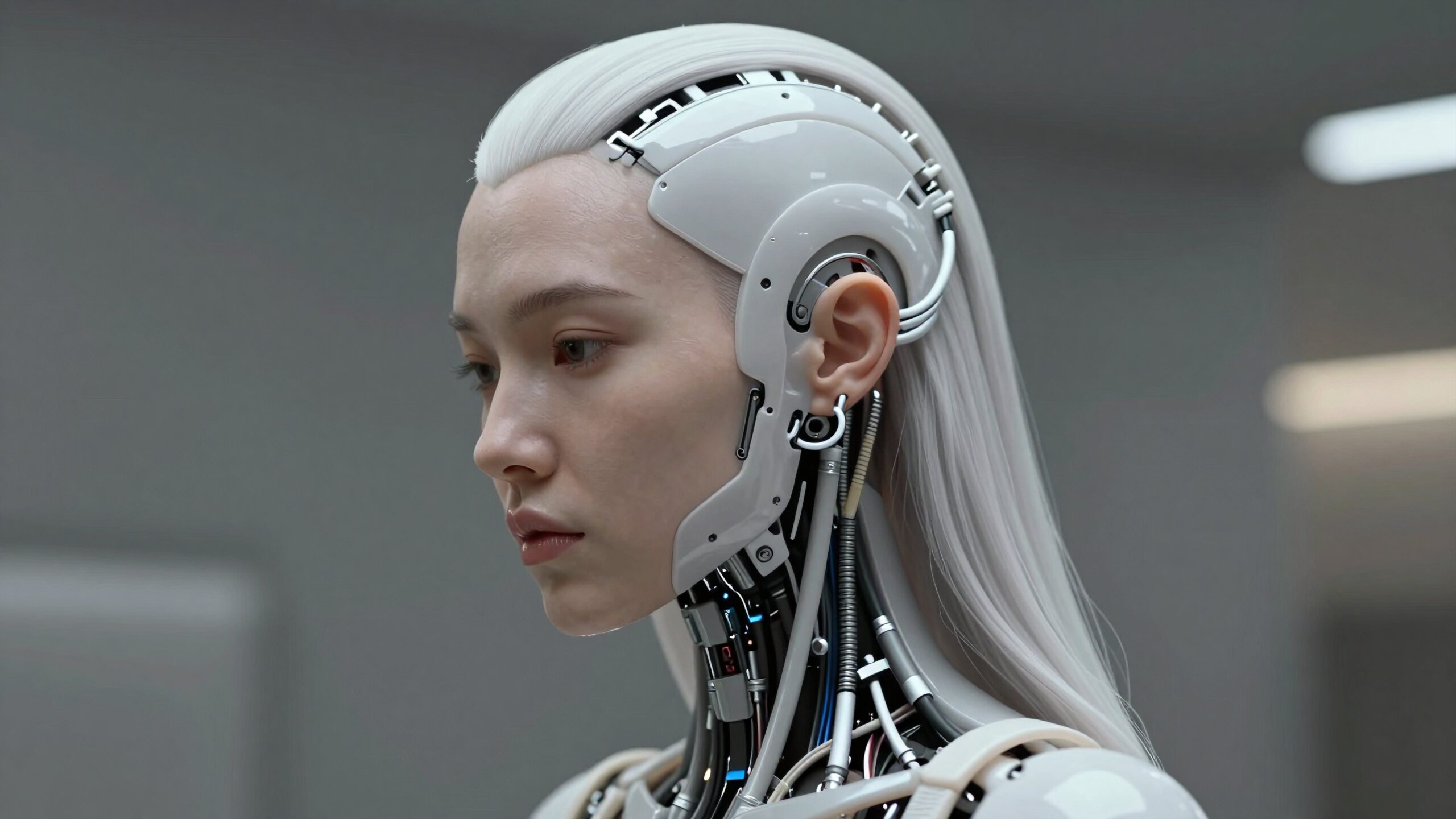 Futuristic Humanoid Robot Portrait