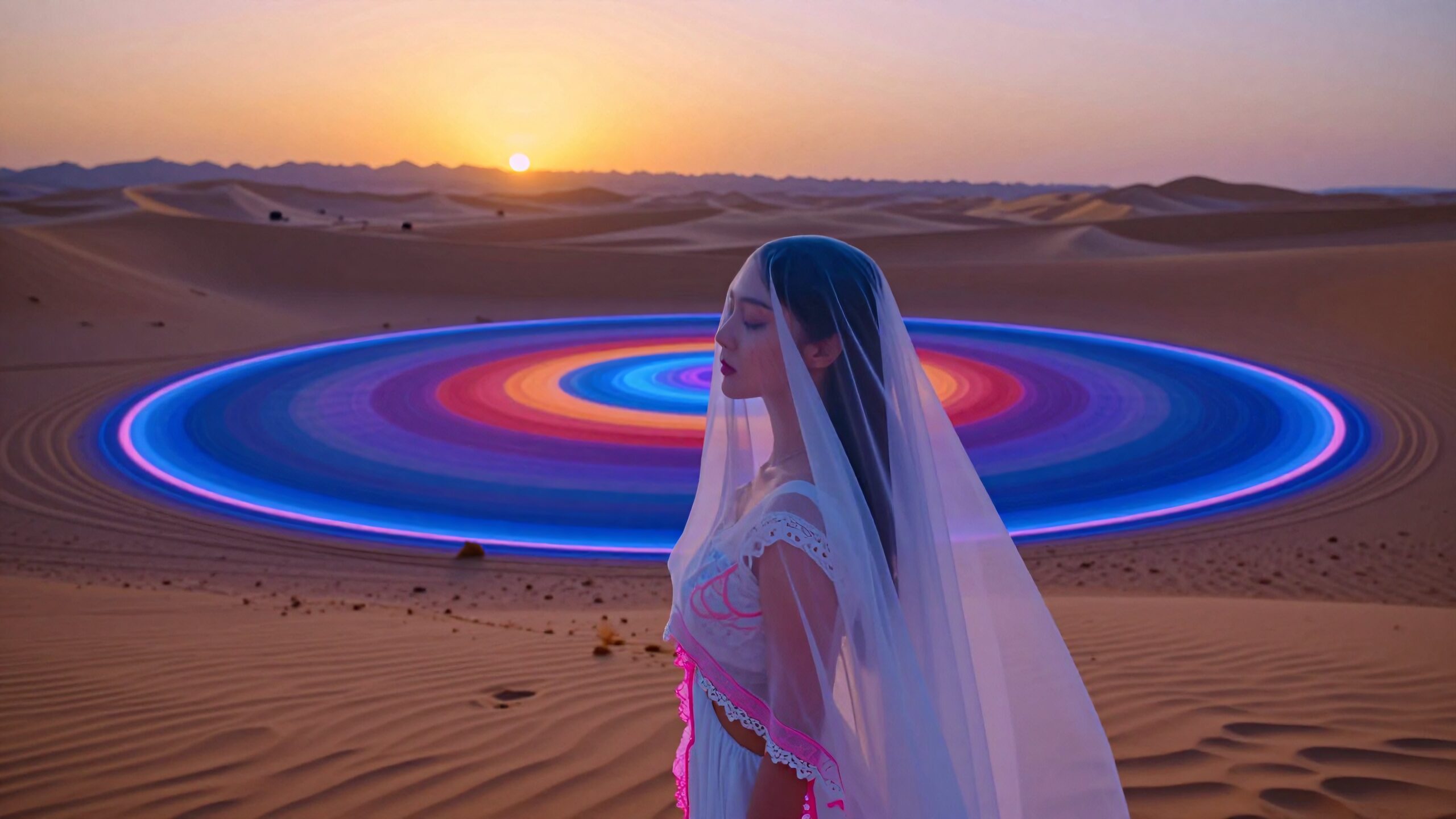 Desert Mirage at Sunset