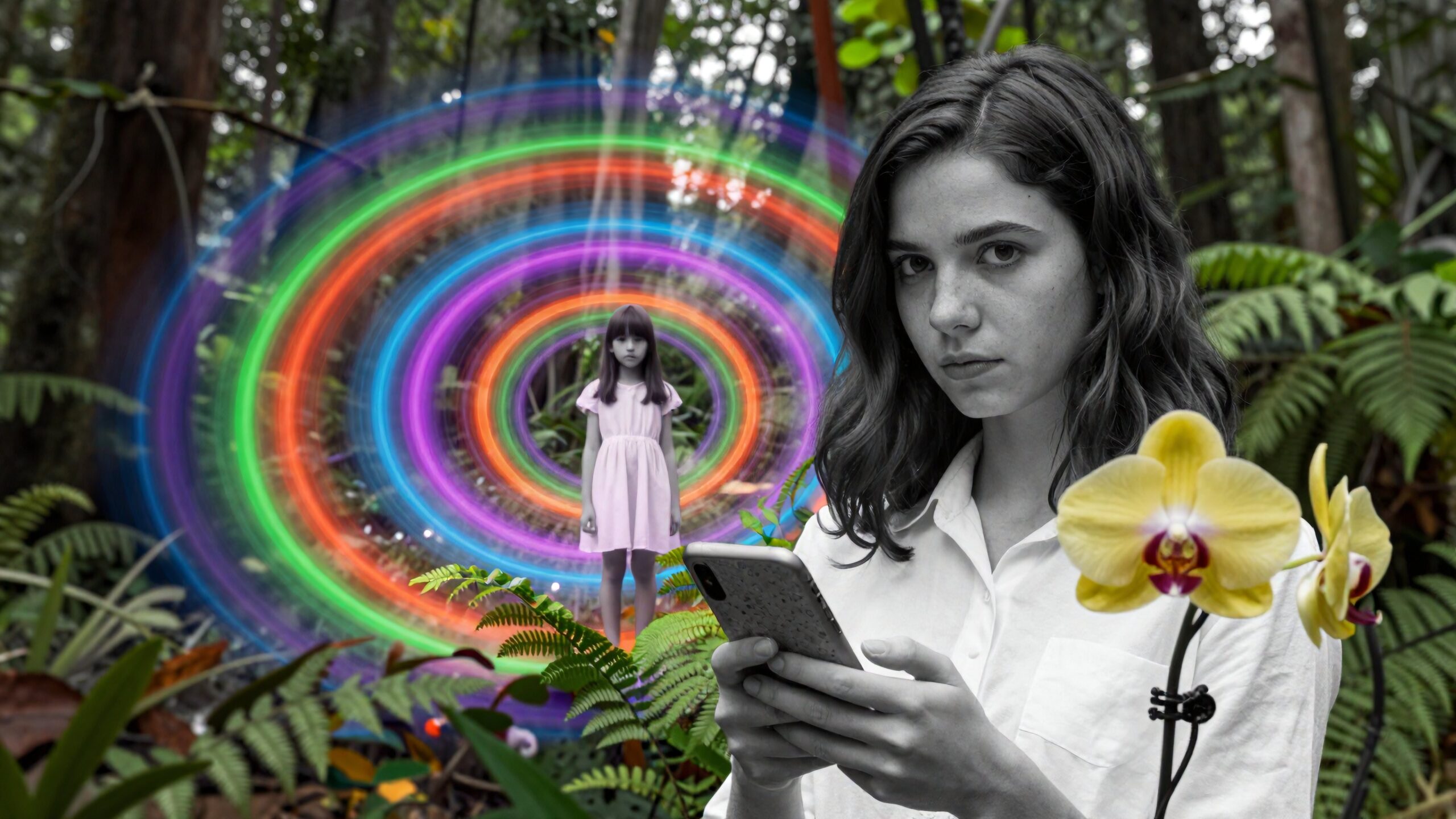 Rainbow Portal in Enchanted Forest