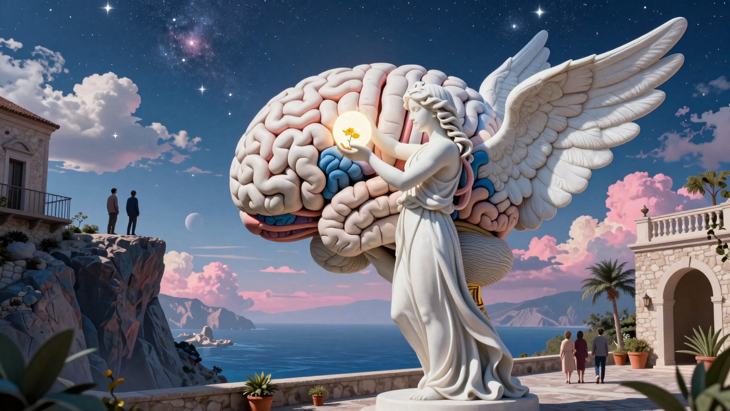 Angel Embraces Brain’s Light