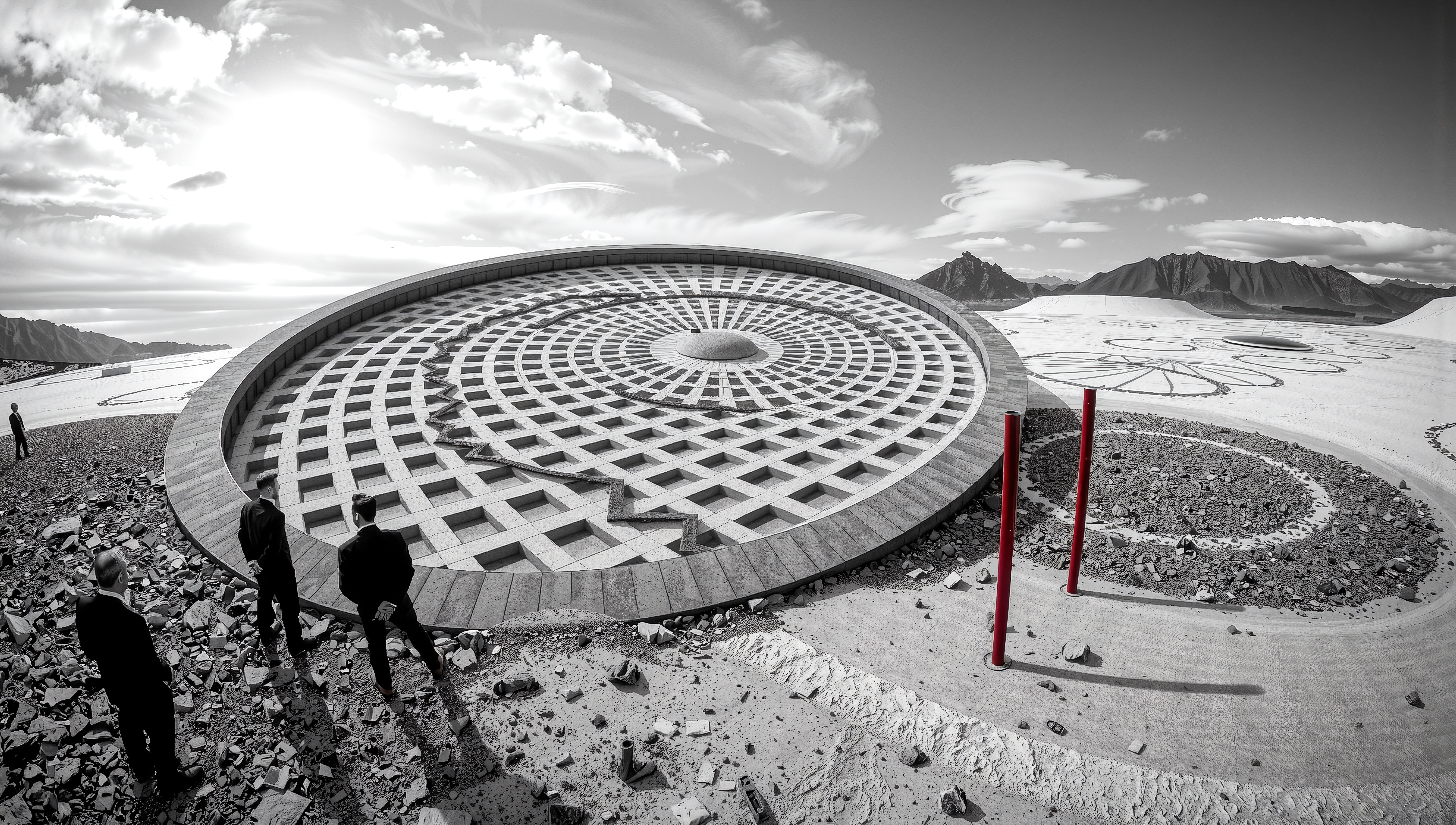 Architectural Study Site with Radial Patterns