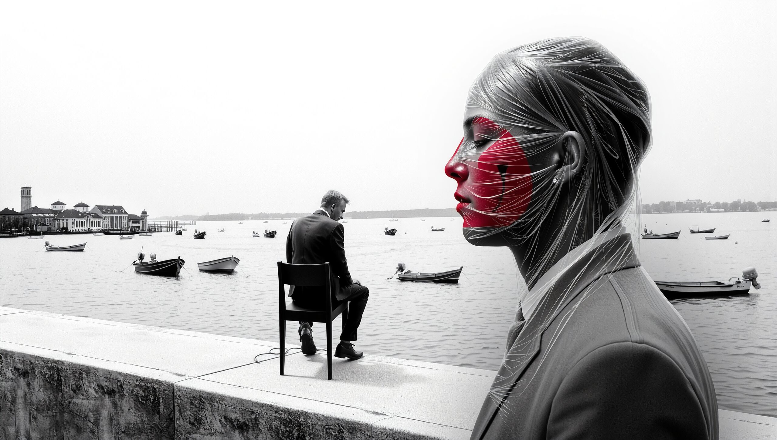 Serenity and Reflection by Waterfront