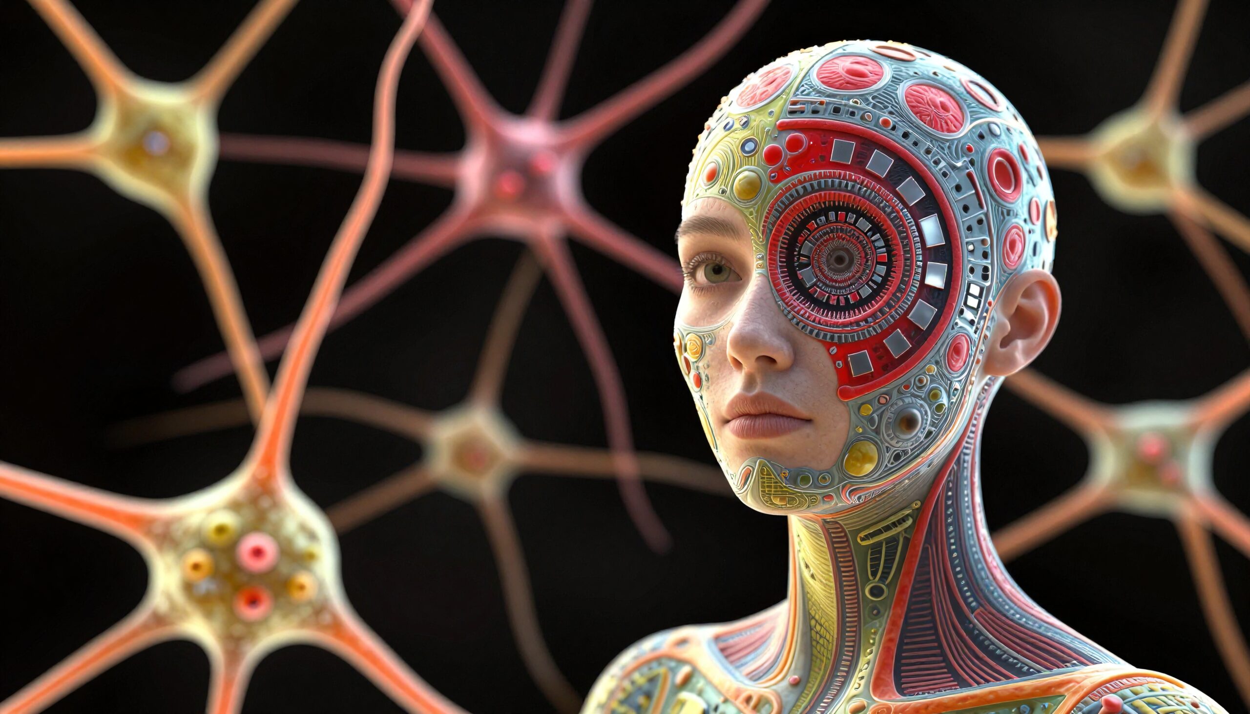 Futuristic Cybernetic Human Emergence