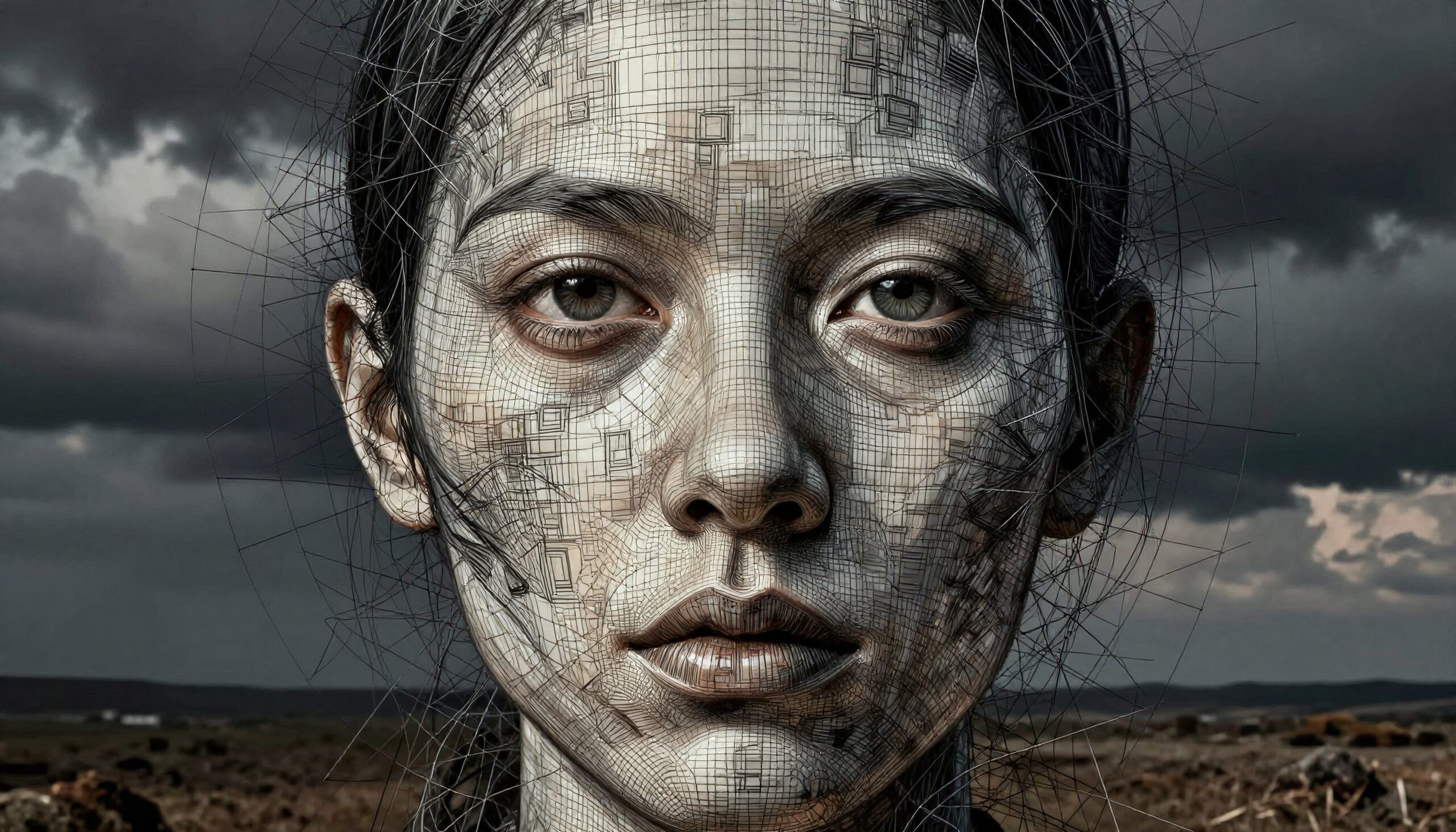 Digital Portrait with Geometric Intricacy