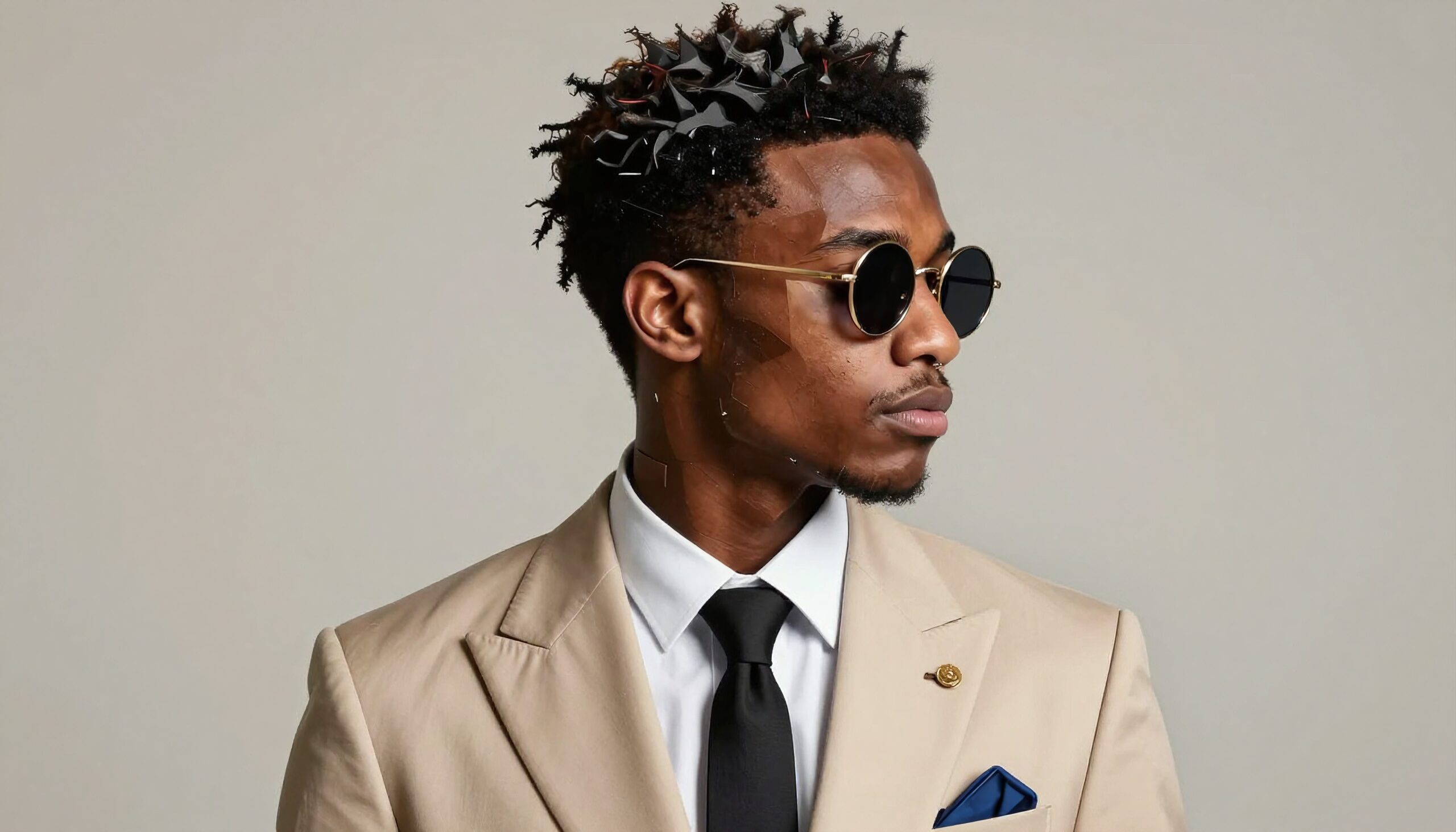 Elegant Fashion with Round Glasses