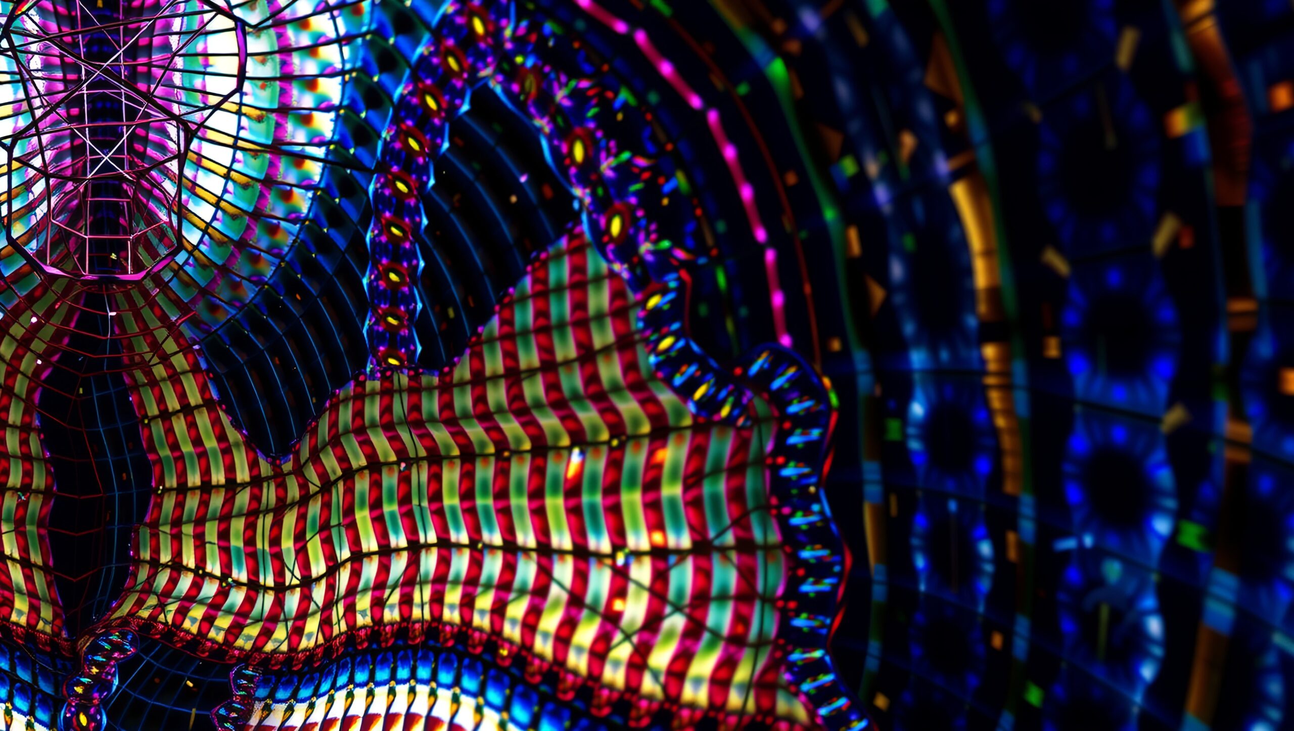 Kaleidoscopic Abstract Light Patterns