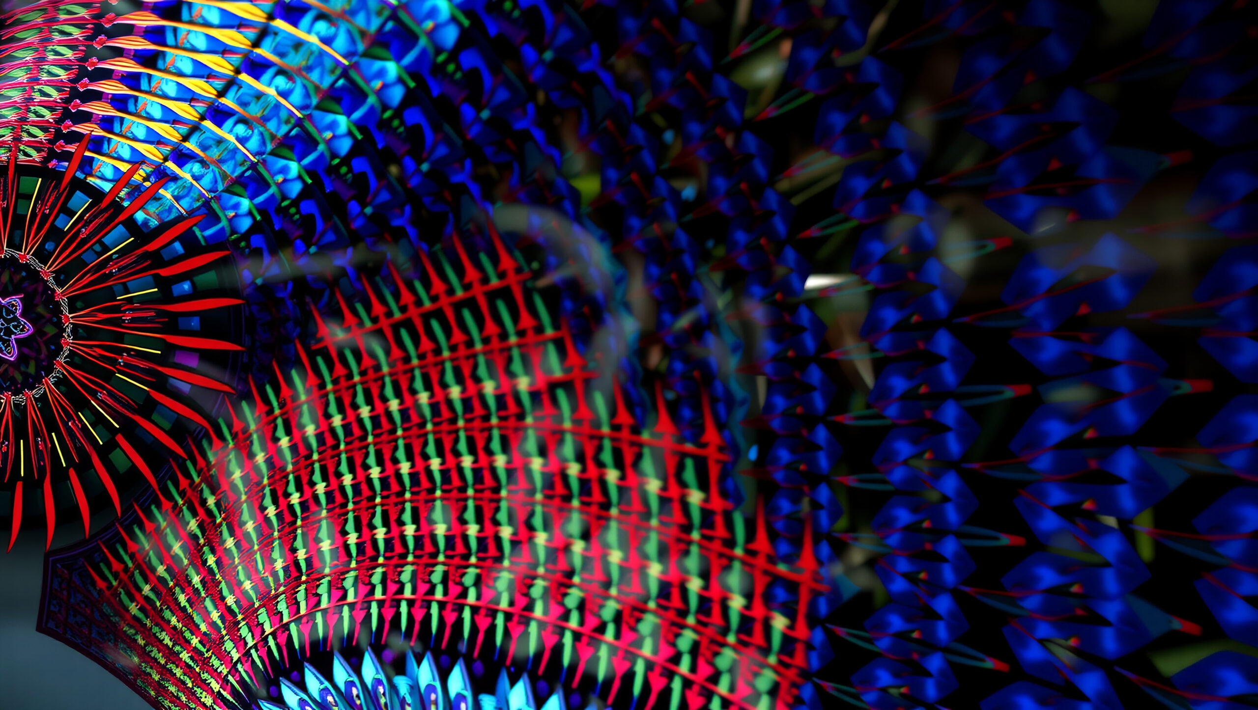 Vibrant Abstract Geometric Digital Art