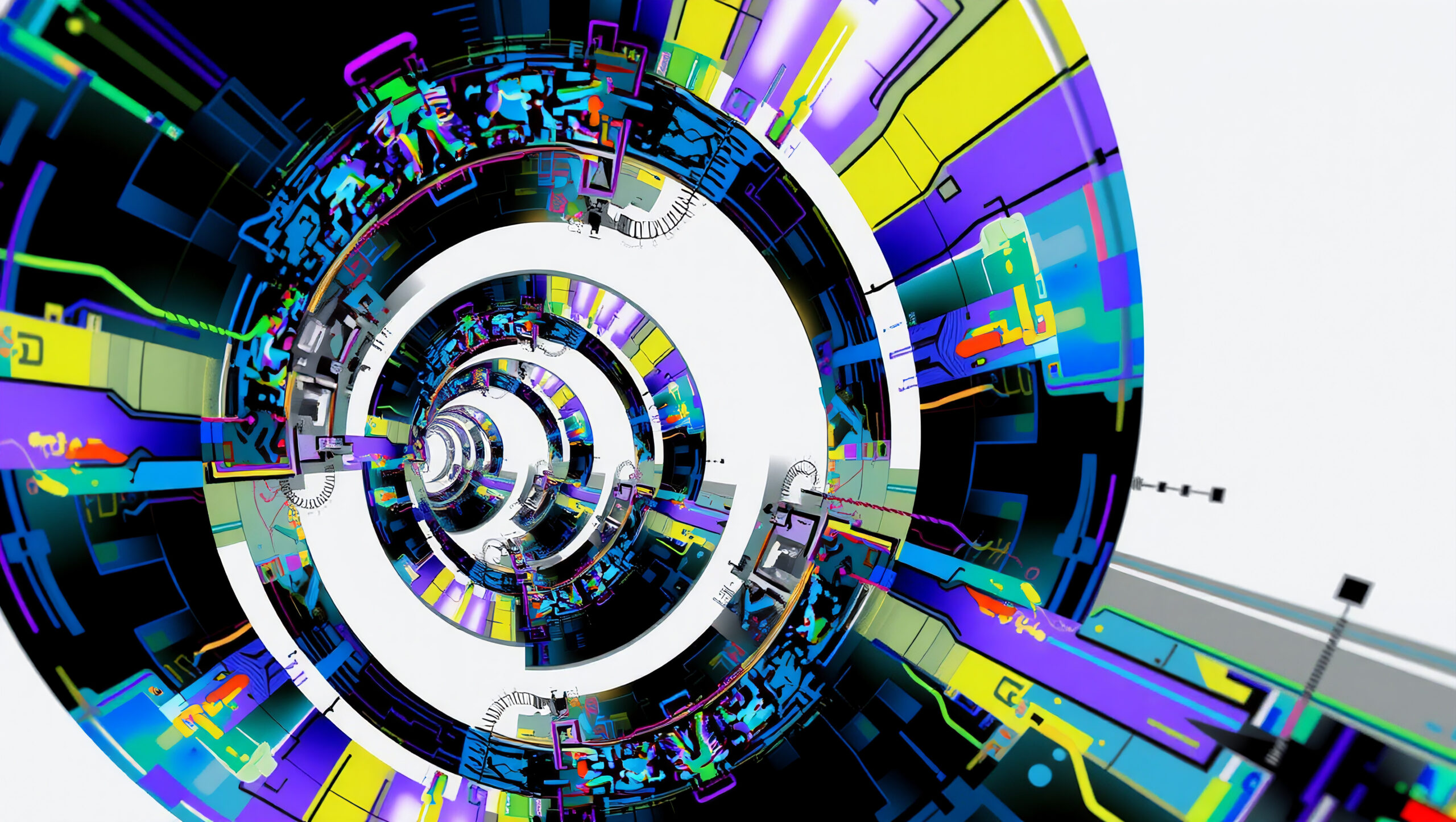Abstract Digital Technology Circuitry Interface