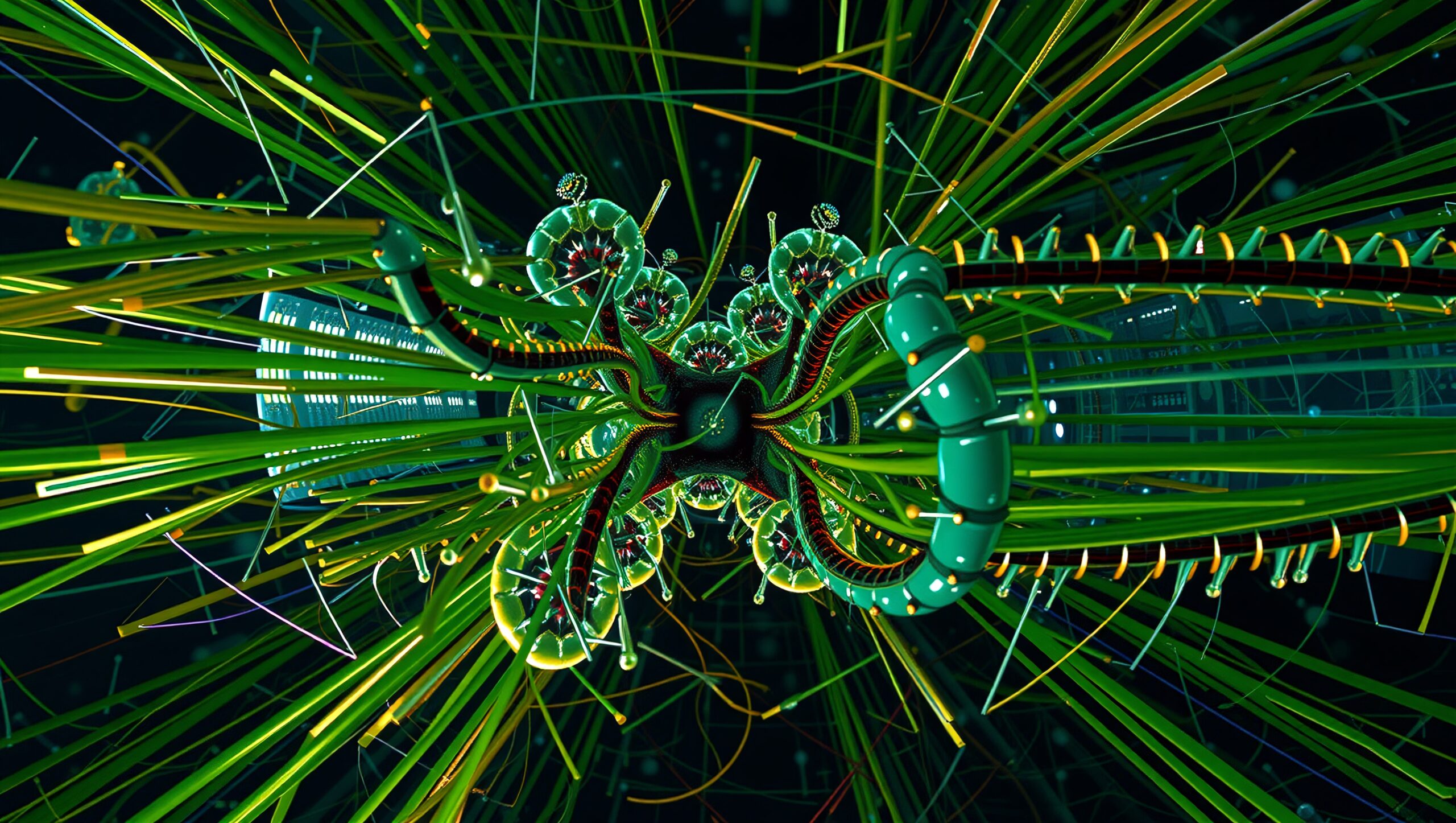 Futuristic Organic Network Art