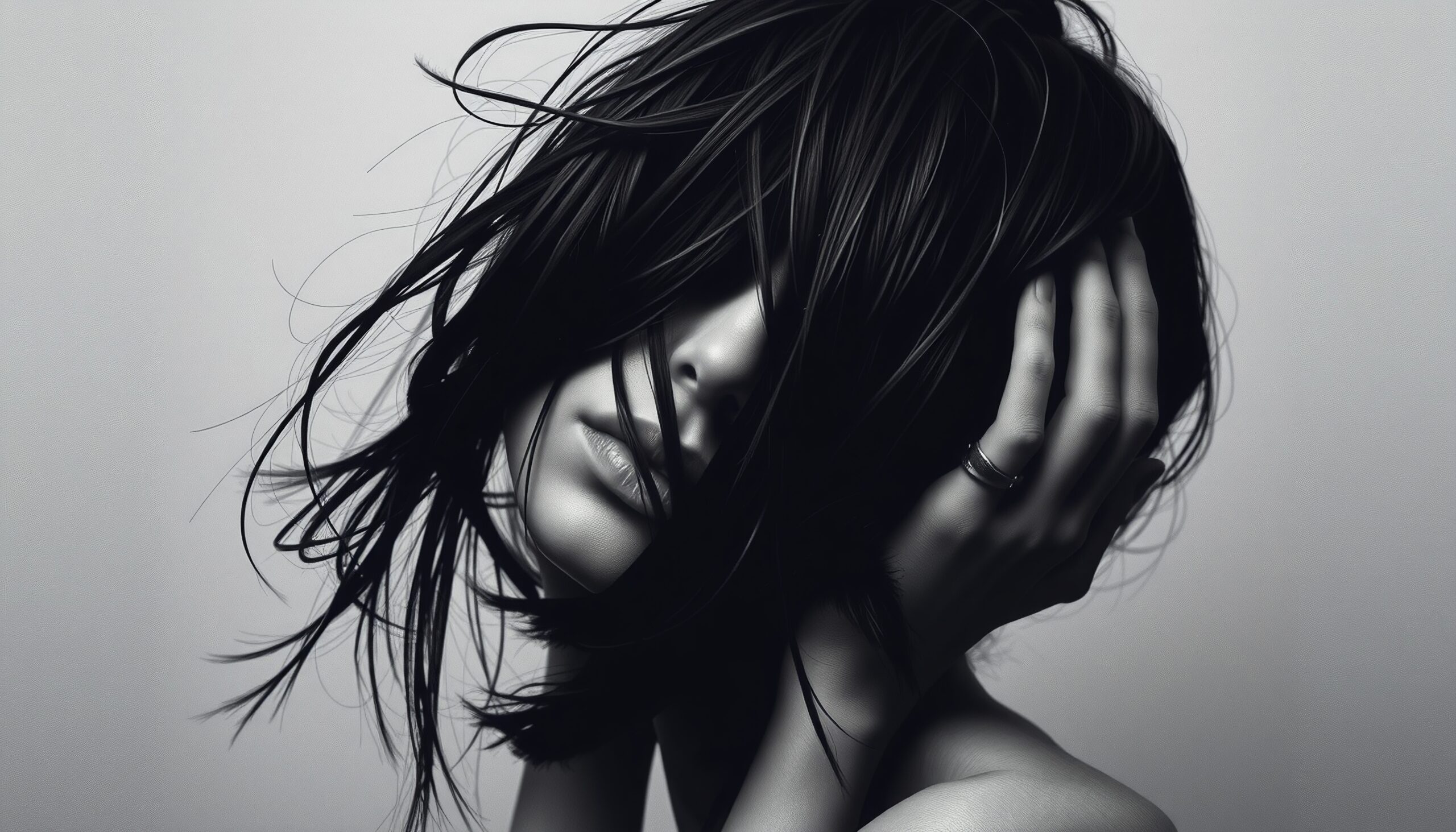 Enigmatic Expression in Grayscale Art