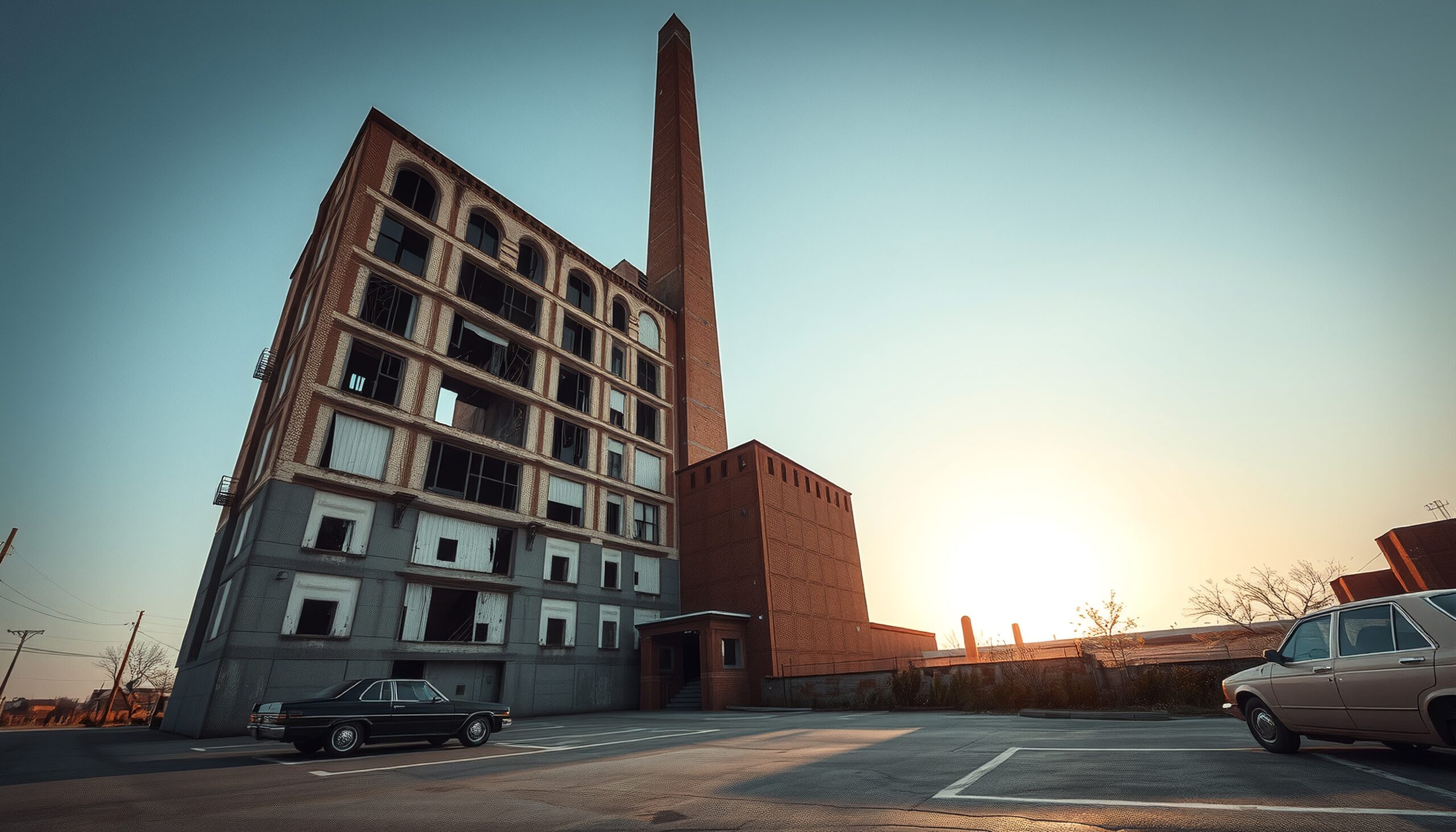Abandoned Industrial Building Scene