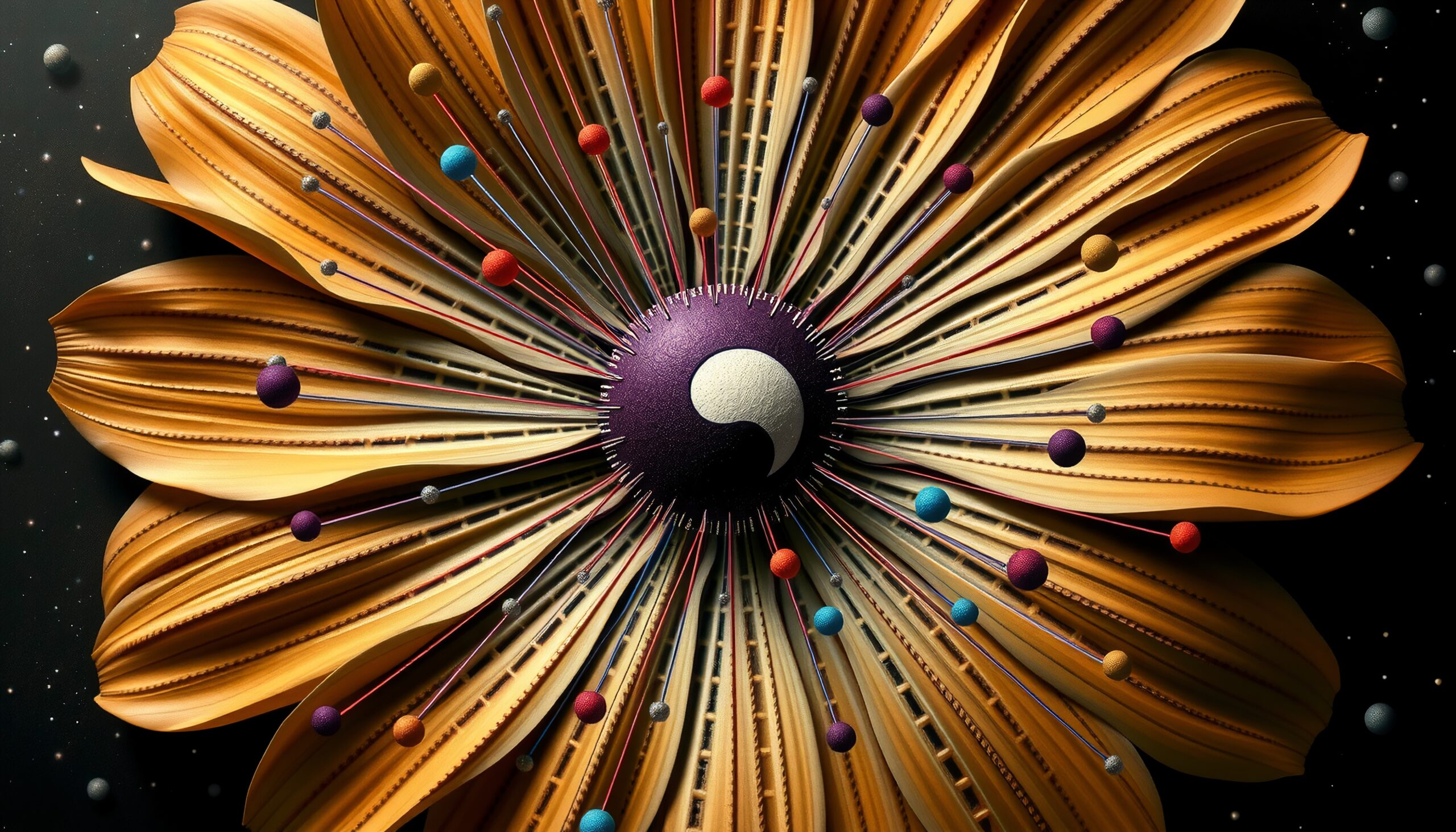 Cosmic Yin-Yang Flower Burst