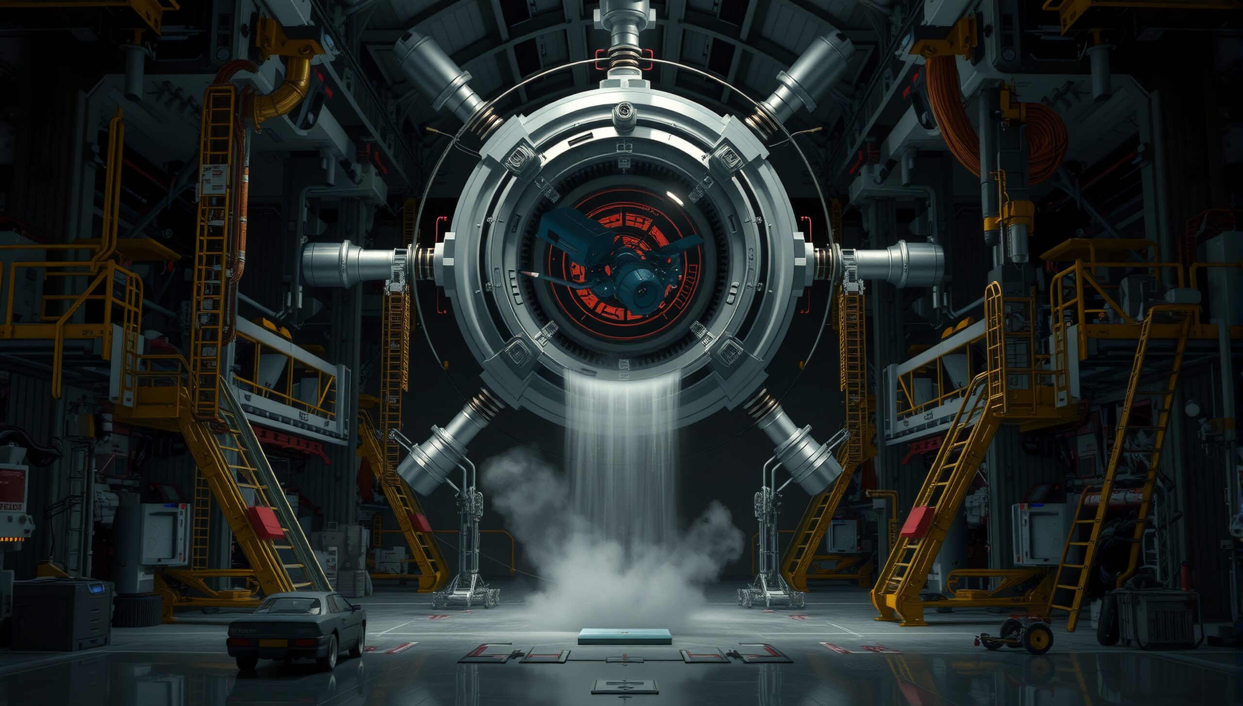 Futuristic Industrial Facility Interior