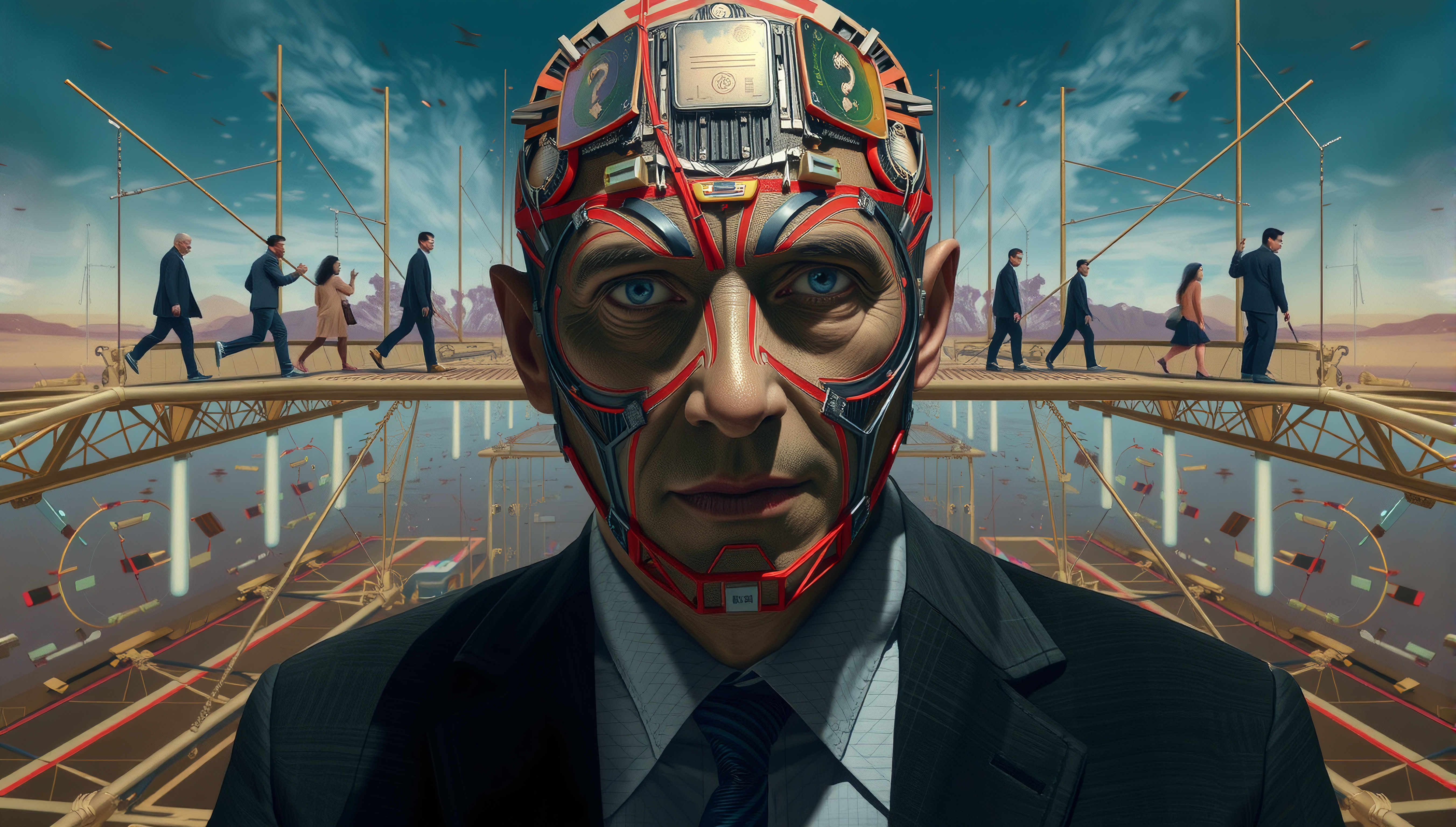 Conceptual Portrait of a Businessman