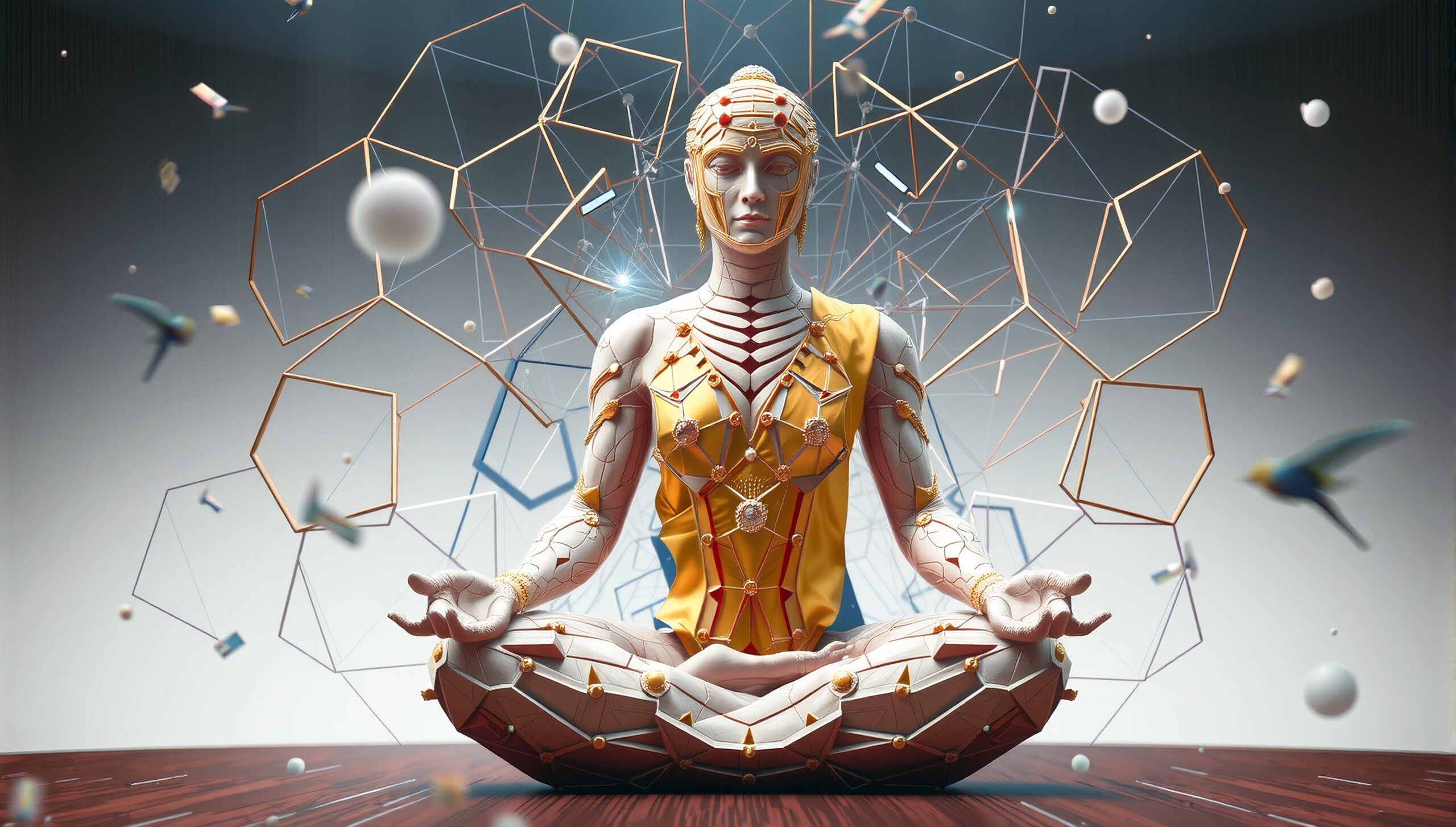 Meditative Cyborg Amidst Geometric Network