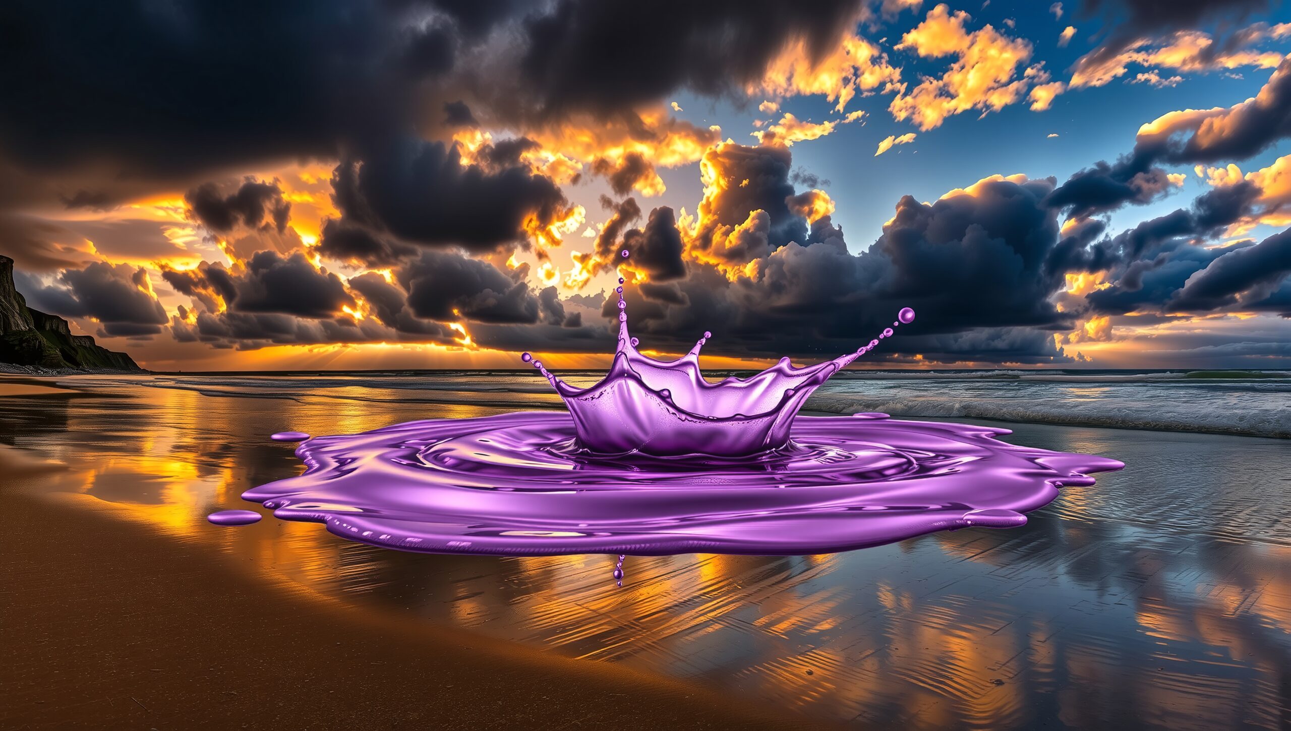Purple Splash Crown