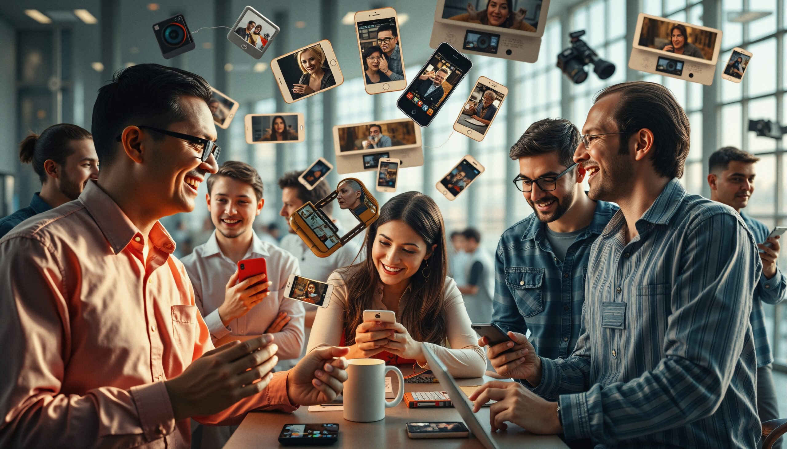 Digital Connection in Modern Workspace