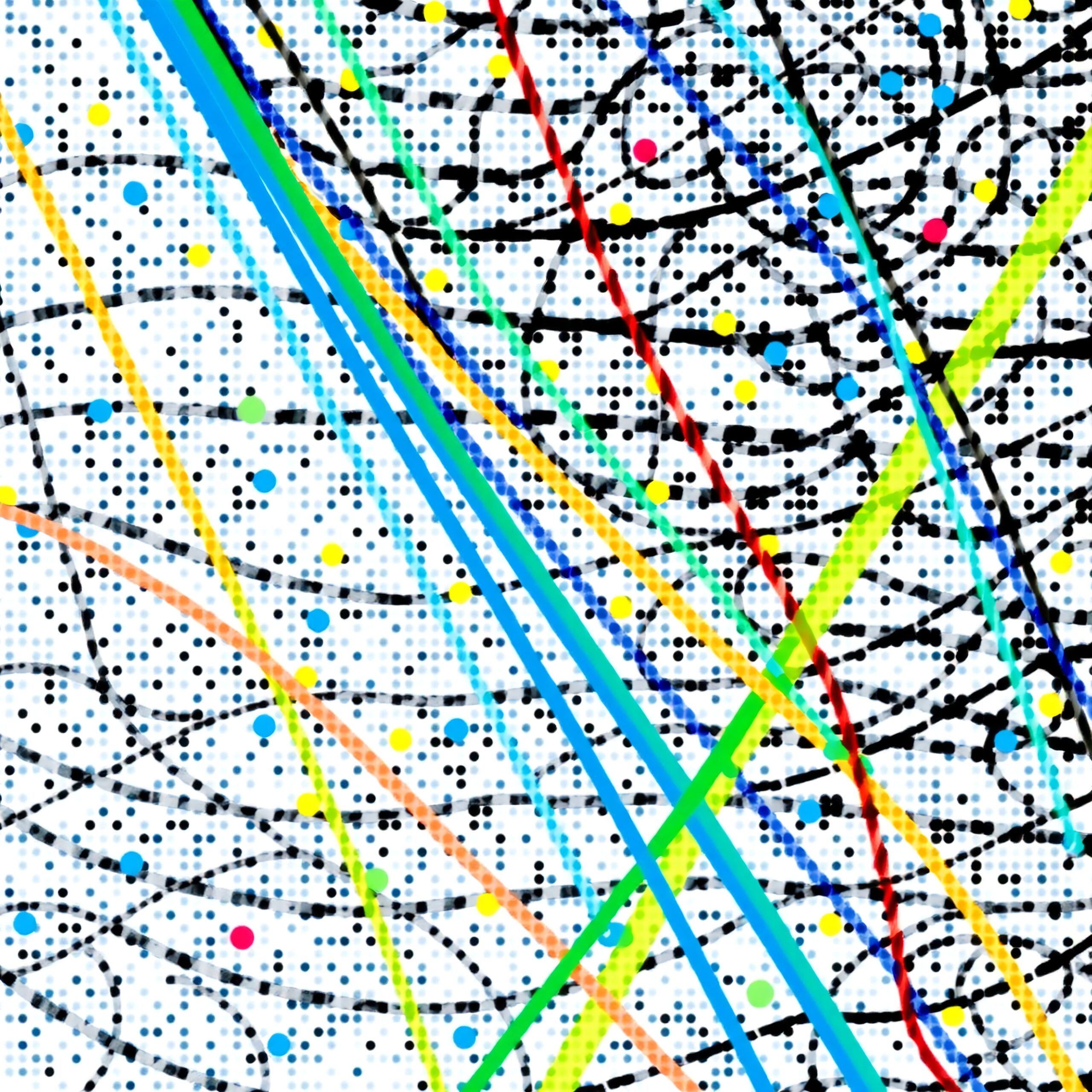 Colorful Abstract Lines and Dots