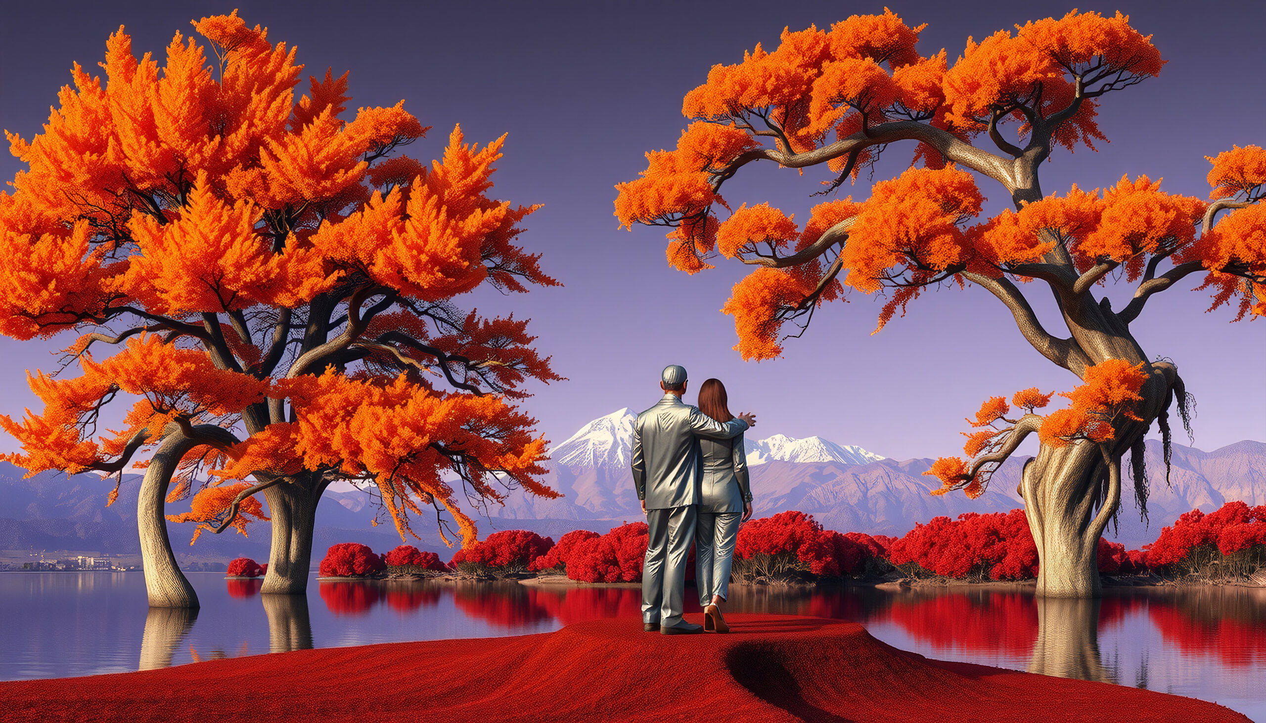 Autumn Under Crimson Canopies