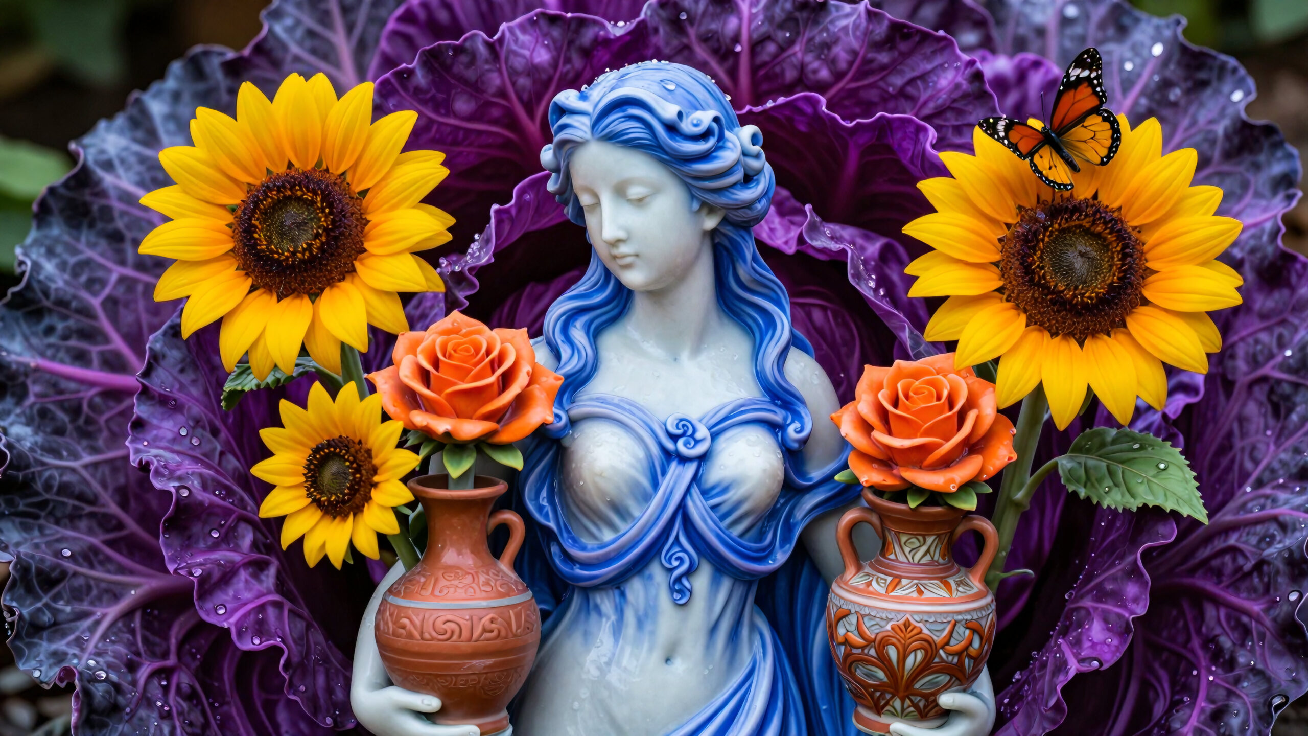 Goddess Amidst Sunflowers