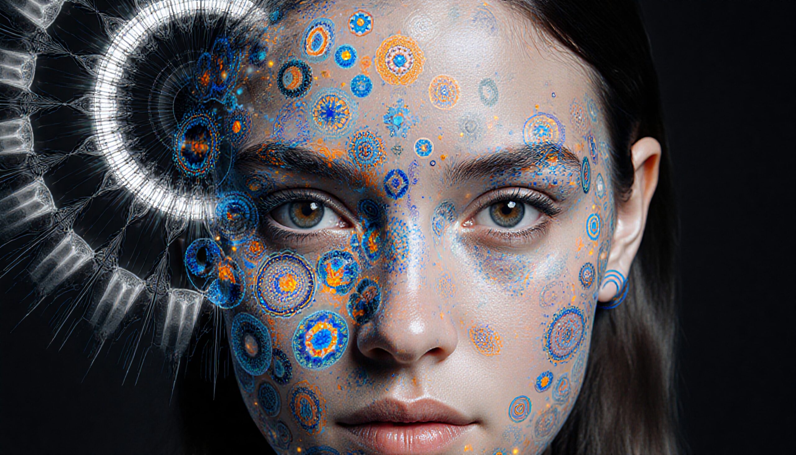 Futuristic Face Art Portrait