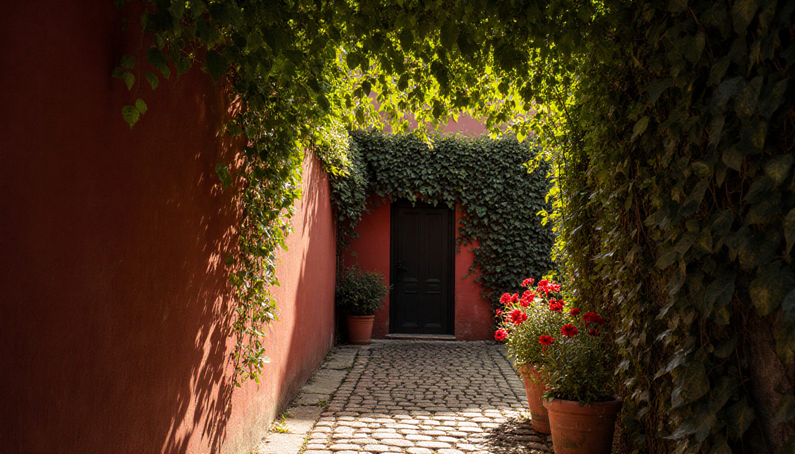 Idyllic Garden Pathway in Bloom