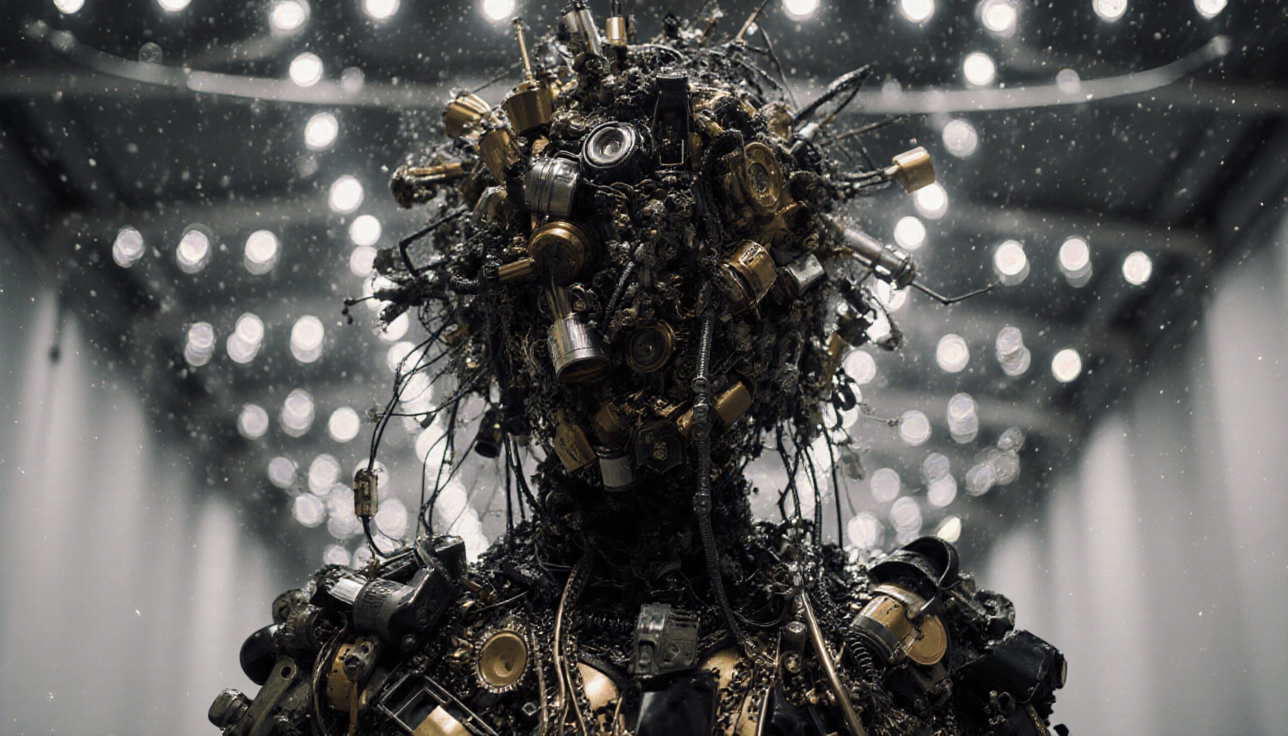 Futuristic Human-Machine Art Installation