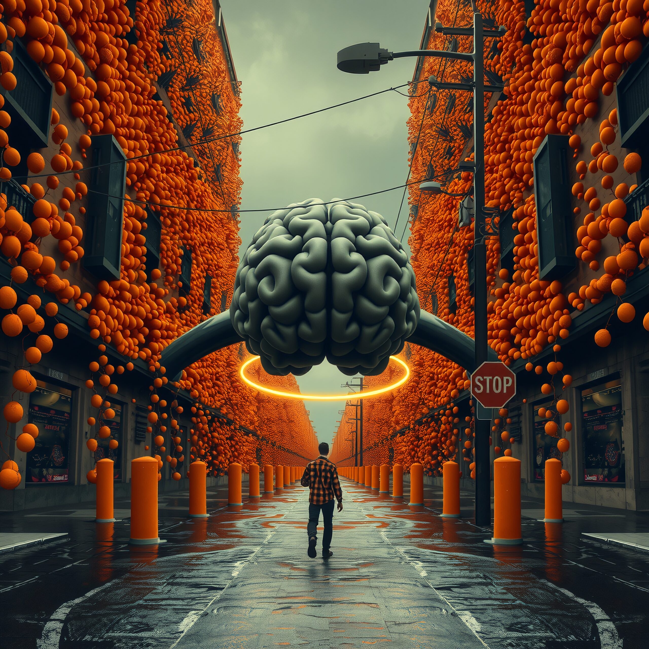 Surreal Urban Brain Installation