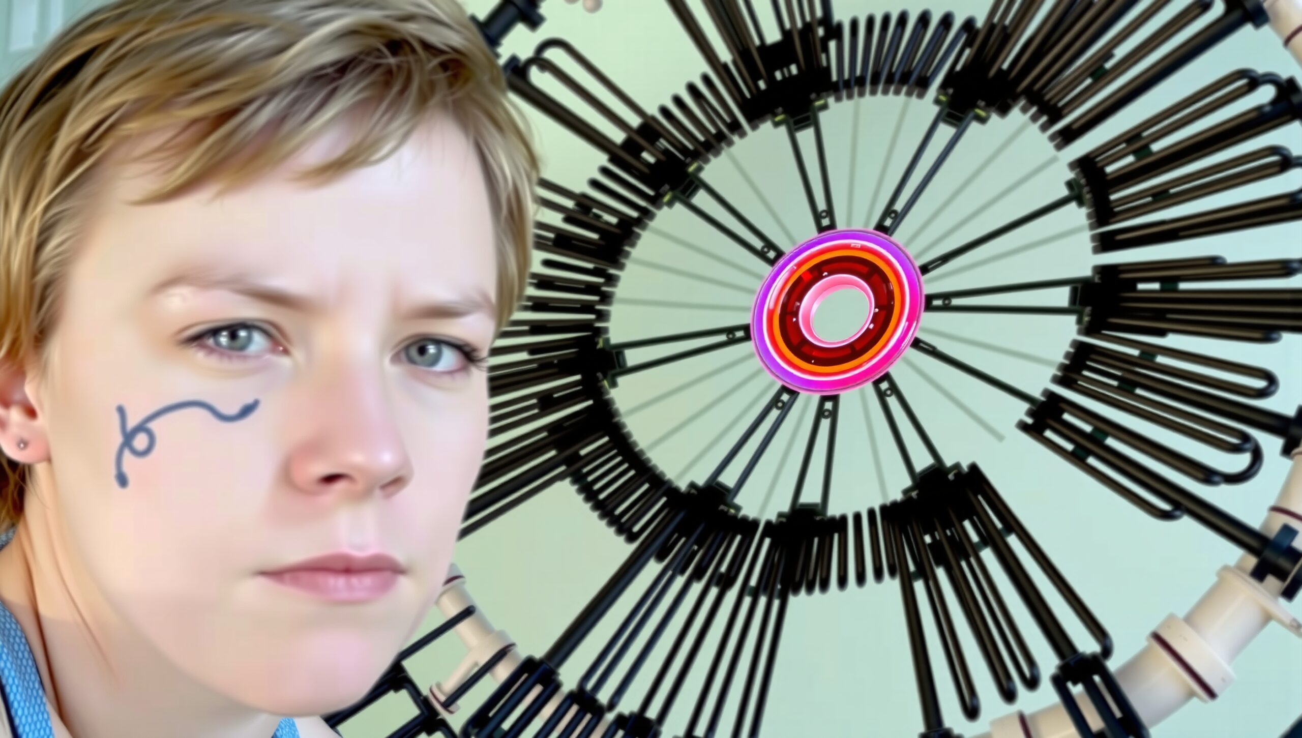 Serious Expression Abstract Circular Structure